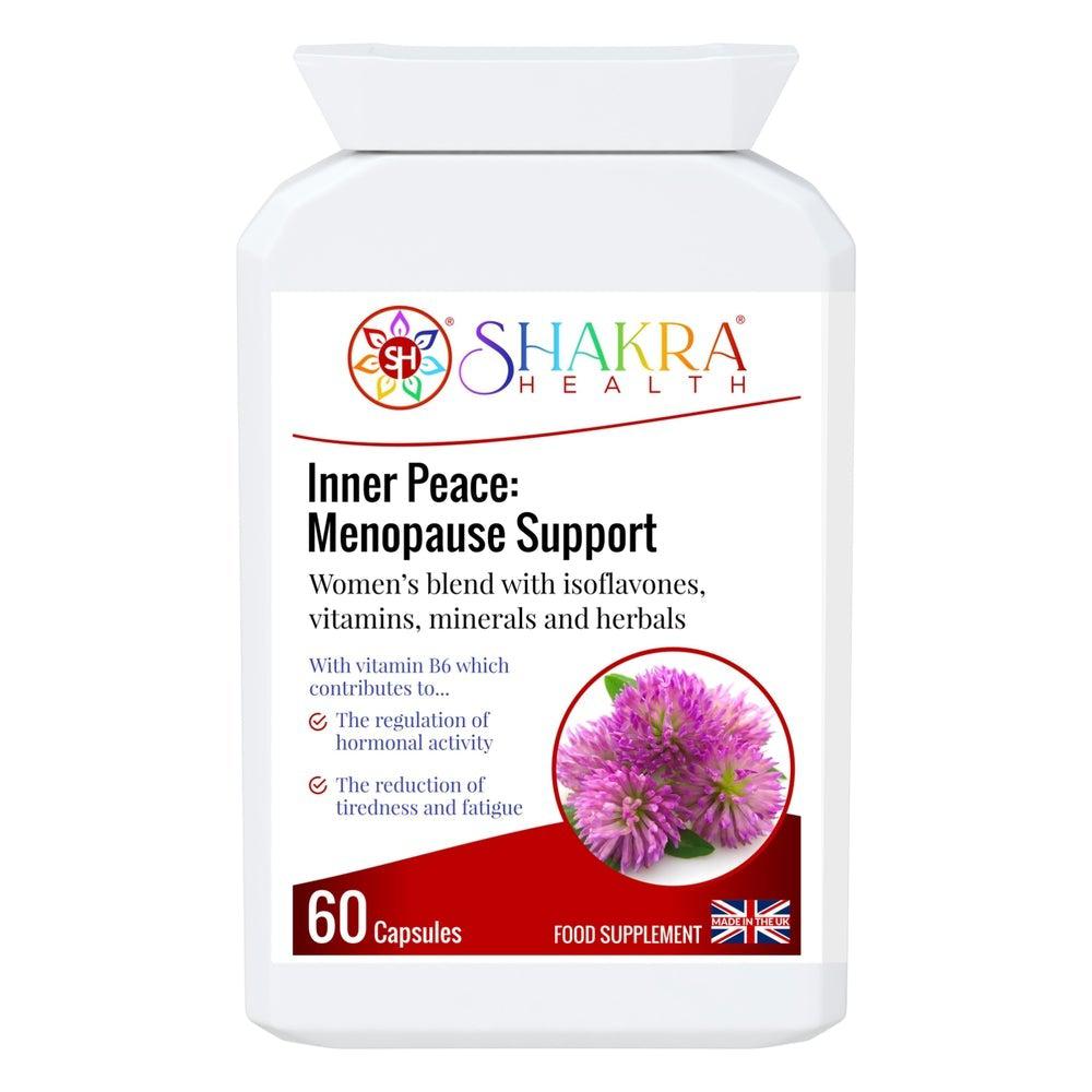 Buy Inner Peace: Herbal Support for PMS, Perimenopause & Menopause Symptoms - Designed to help relieve symptoms (especially those associated with hormonal imbalance) during premenstrual syndrome (PMS), perimenopause and the menopause. at Sacred Remedy Online