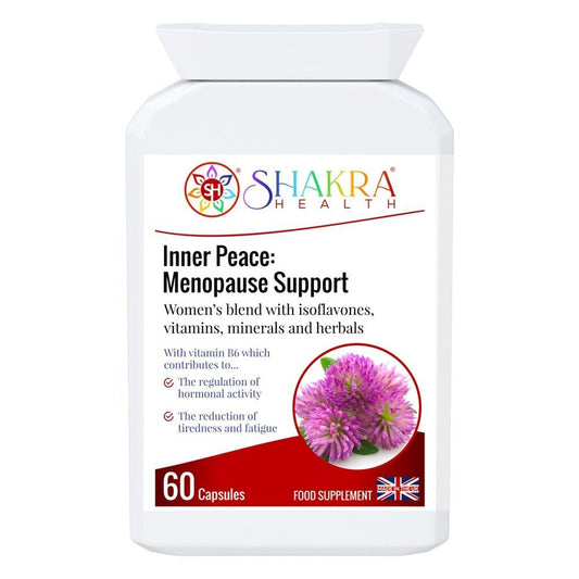 Buy Inner Peace: Herbal Support for PMS, Perimenopause & Menopause Symptoms - Designed to help relieve symptoms (especially those associated with hormonal imbalance) during premenstrual syndrome (PMS), perimenopause and the menopause. at Sacred Remedy Online