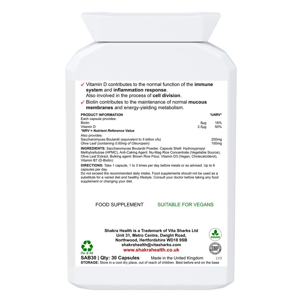 Buy Internal Tranquility | Balance Gut Flora with Saccharomyces Boulardii Probiotic Yeast - Restore Gut Balance & Digestive Harmony. Ideal for use following antibiotics, travelling abroad & after colonic hydrotherapy treatments. A powerful, yet gentle, approach to supporting your digestive health. This daily supplement features a high dose of this beneficial, probiotic yeast strain. at Sacred Remedy Online