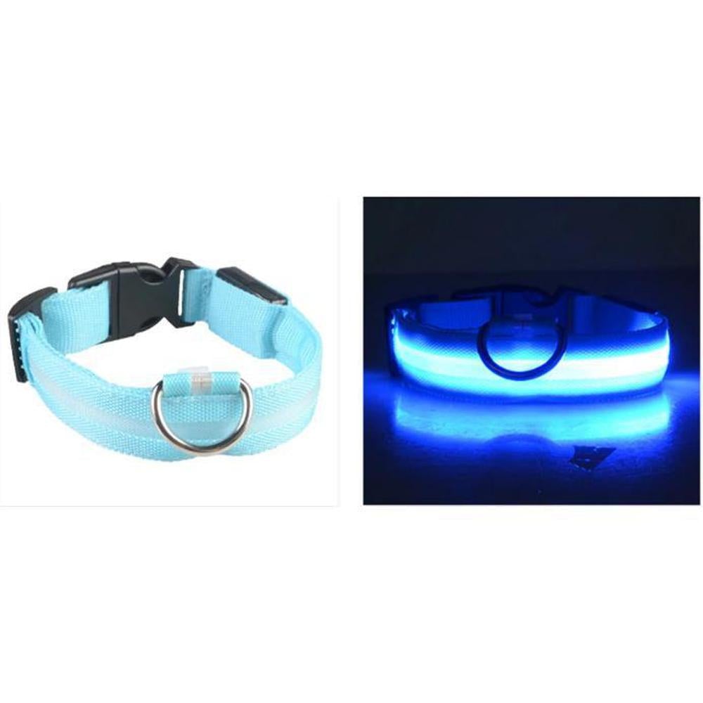 Buy LED Safety Dog Collar | Light up for night & winter walks - Light-up dog collars allow owners, walkers and drivers to see dogs when it's dark and help prevent accidents or the dog getting lost. A lighted collar gives you the added safety of 360 degree visibility unlike a blinker or a collar light which typically hangs under your dog's neck. at Sacred Remedy Online