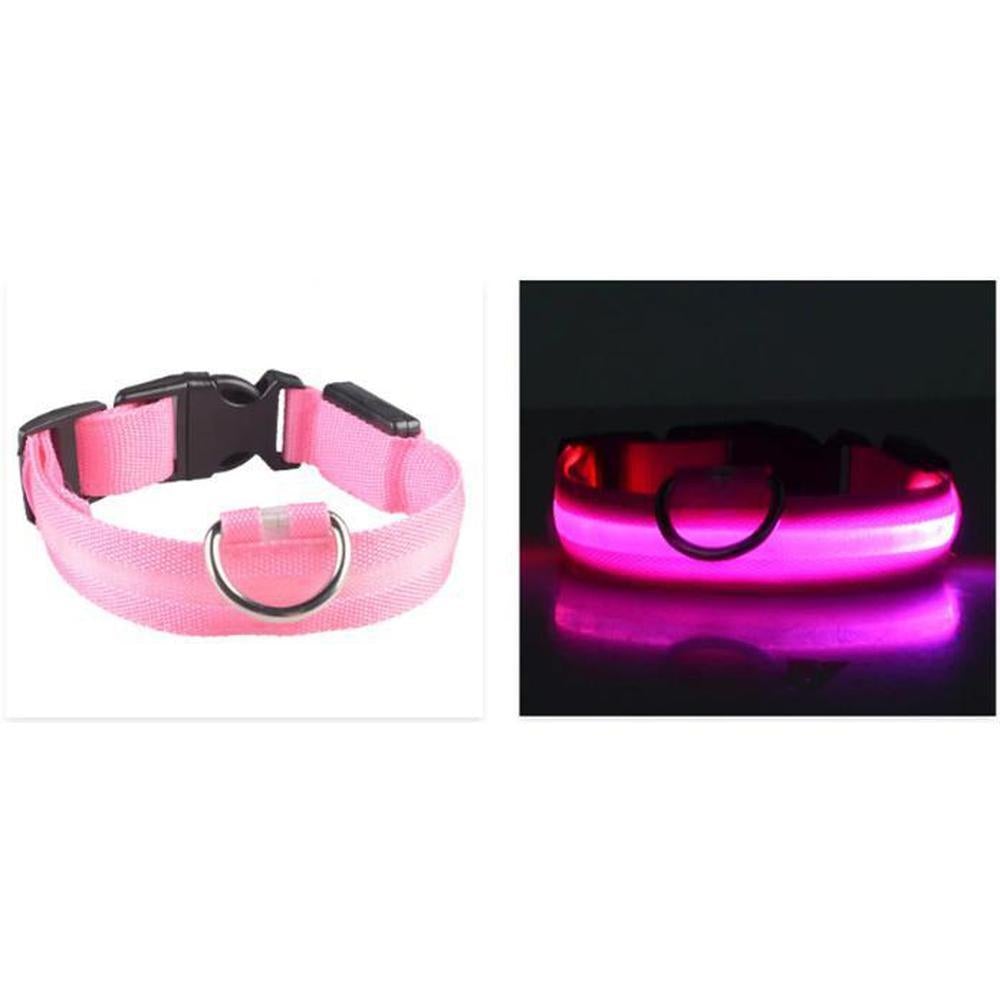 Buy LED Safety Dog Collar | Light up for night & winter walks - Light-up dog collars allow owners, walkers and drivers to see dogs when it's dark and help prevent accidents or the dog getting lost. A lighted collar gives you the added safety of 360 degree visibility unlike a blinker or a collar light which typically hangs under your dog's neck. at Sacred Remedy Online