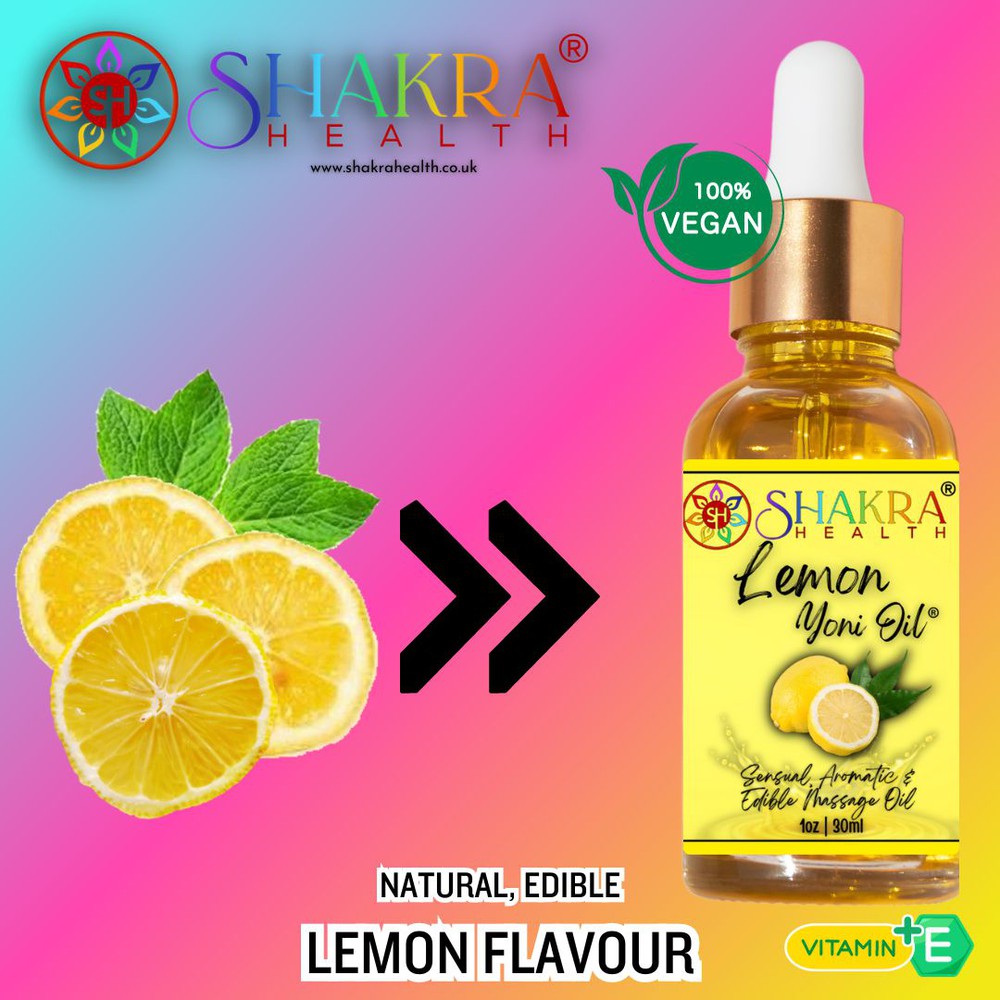 Buy Lemon Flavoured Yoni Oil. Natural, Vegan Body Care. - Unleash your confidence with our luxurious LGBTQ+ gender neutral, pH balanced & moisturising, edible Yoni Oil. Celebrate your body with our unique, inclusive, organic product. Discover the secret to ultimate comfort, massage, relaxation & pleasure in this versatile oil. Experience pure bliss. at Sacred Remedy Online