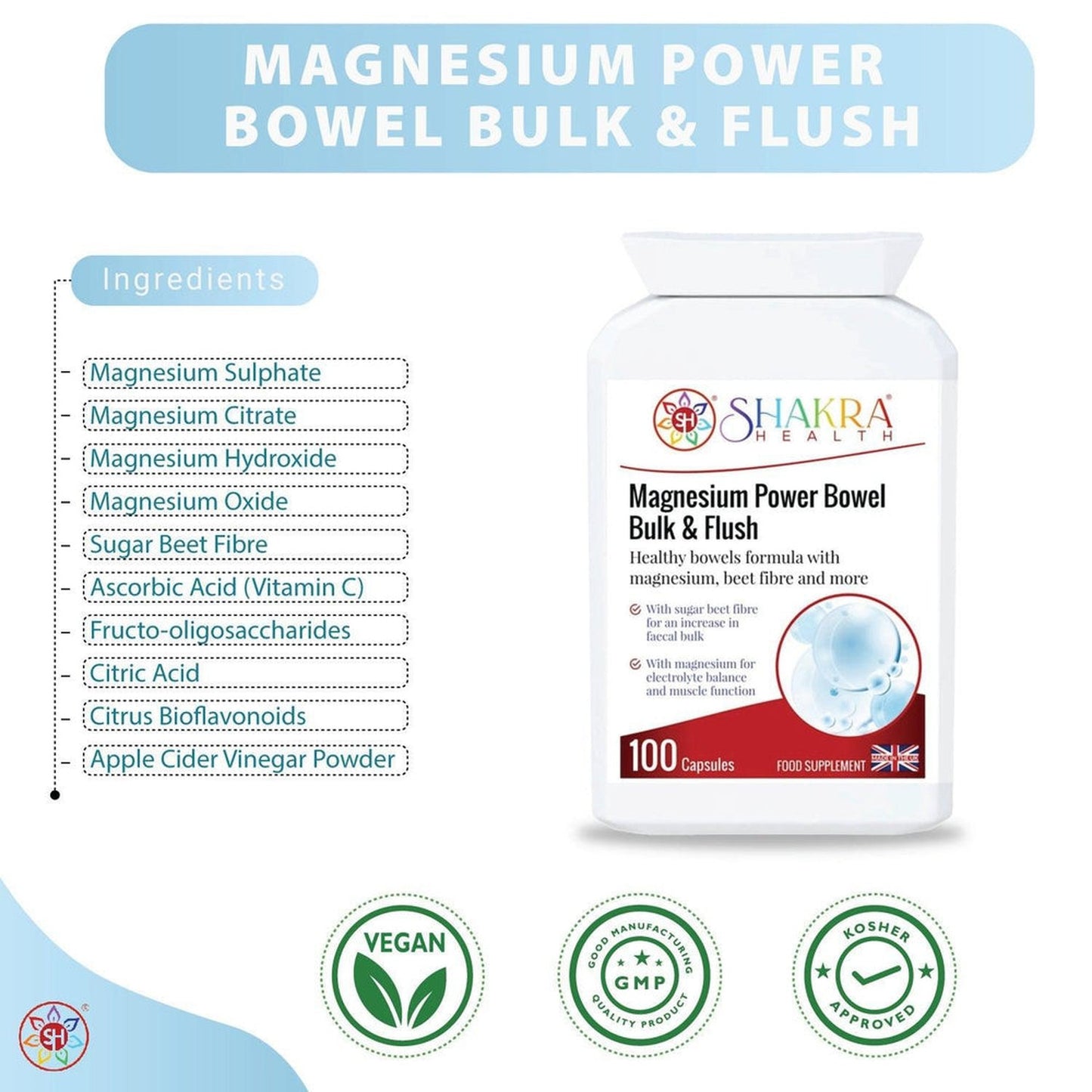 Power Bowel Bulk & Flush | Magnesium Based Hydrating Formula to Support Faecal Bulk - Power Bowel Bulk & Flush is a magnesium-based dietary supplement designed to support digestive health. Our formula helps maintain regular bowel movements, promote hydration, and improve overall gut wellness. Buy Now at Sacred Remedy