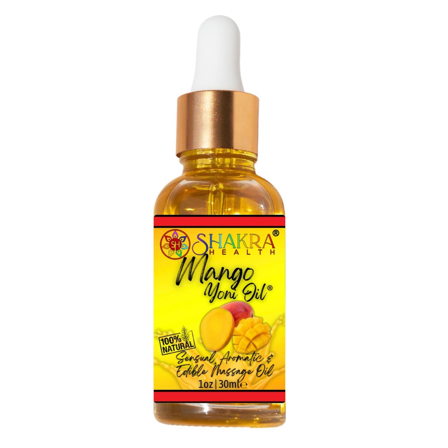 Mango Flavoured Yoni Oil. Natural, Vegan Body Care. - Unleash your confidence with our luxurious LGBTQ+ gender neutral, pH balanced & moisturising, edible Yoni Oil. Celebrate your body with our unique, inclusive, organic product. Discover the secret to ultimate comfort, massage, relaxation & pleasure in this versatile oil. Experience pure bliss. Buy Now at Sacred Remedy