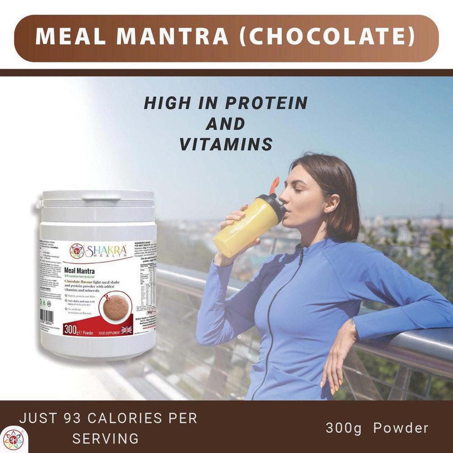 Meal Mantra Chocolate Vegan Non-GM Soya Protein Isolate Powder That Helps Combat Cravings - Meal Mantra Chocolate is a vegan chocolate protein powder that is high in protein, low in sugar, and contains essential vitamins and minerals. It can be used for weight loss, meal replacement, and post-workout recovery. Buy Now at Sacred Remedy