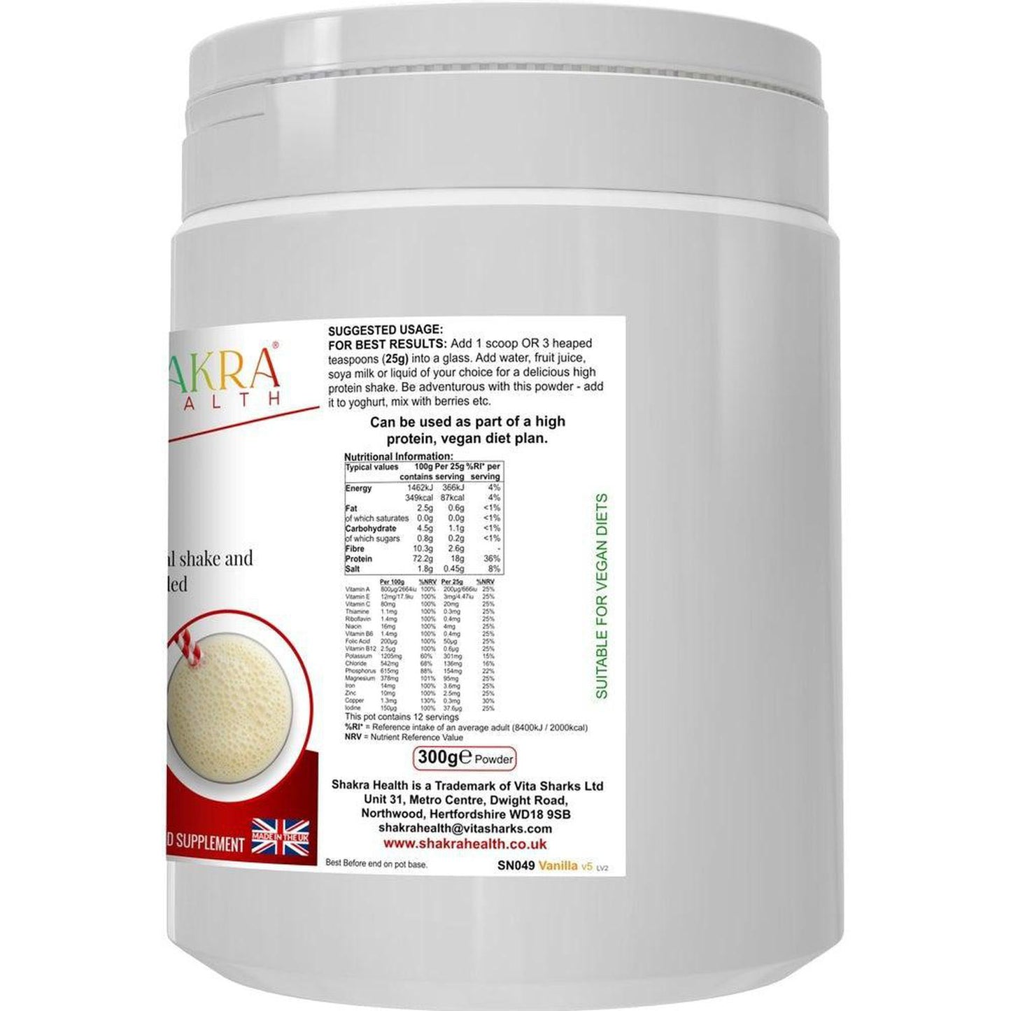 Meal Mantra Vanilla Vegan Non-GM Soya Protein Isolate Powder. - Looking for a convenient, nutritious, and satisfying way to support your health goals? Look no further than Meal Mantra Vanilla Shake! This plant-based protein powder packs a powerful punch, making it a perfect meal replacement or on-the-go snack. Buy Now at Sacred Remedy