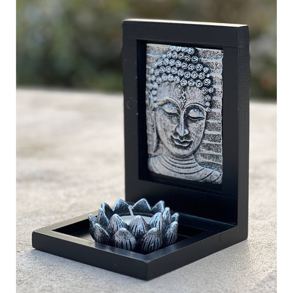 Buy Mini Zen Garden Tealight Holder: Peace in a Pocket - Bring tranquility to your space with a Mini Zen Garden Tealight Holder!
 This enchanting desktop accessory combines the serenity of a Zen garden with the warm glow of a flickering candle, creating a miniature oasis of relaxation. at Sacred Remedy Online