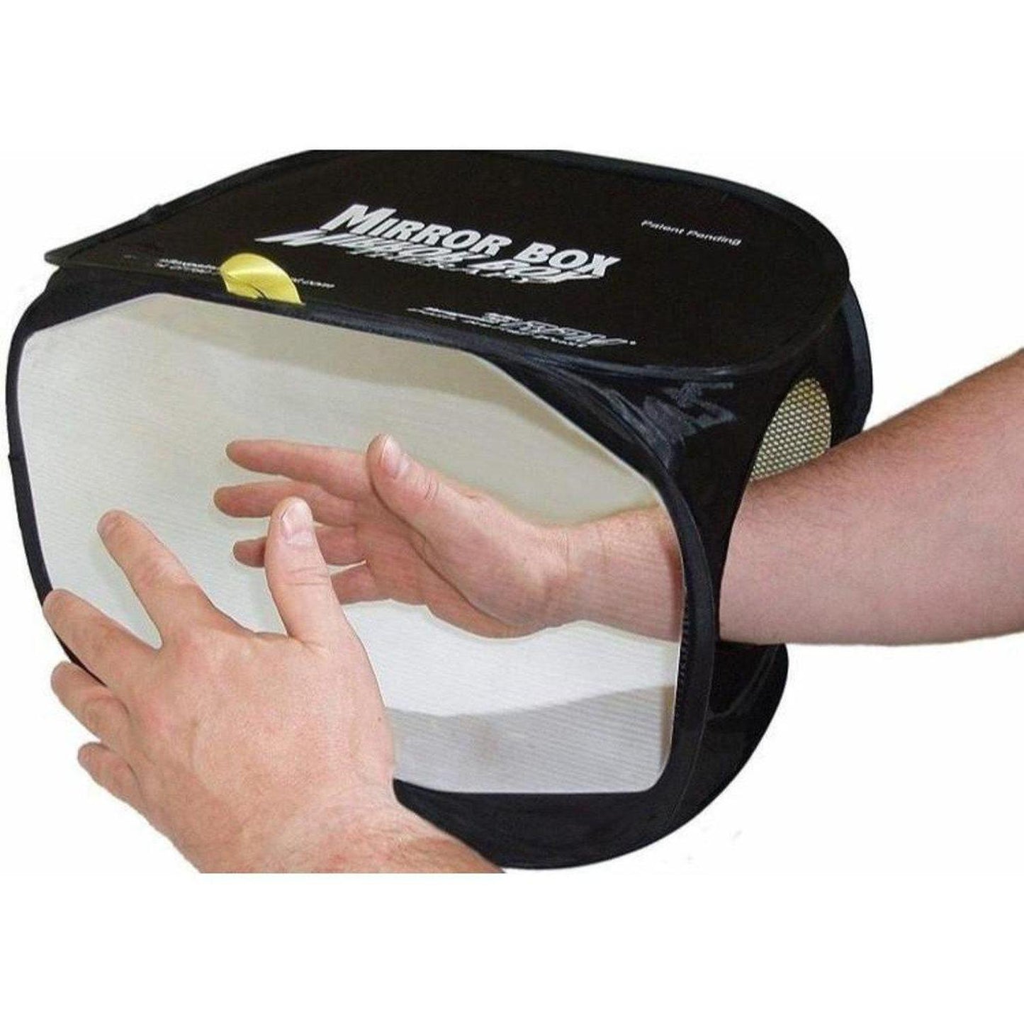 Mirror Box | Recovery Aid for Stroke Rehabilitation Therapy - Mirror therapy is particularly useful for stroke patients struggling with hand paralysis or clenched hands after stroke. It works by placing a mirror over the affected hand and using the reflection to “trick” the brain. Even though you logically know better, it helps retrain your brain to move your affected hand. Buy Now at Sacred Remedy