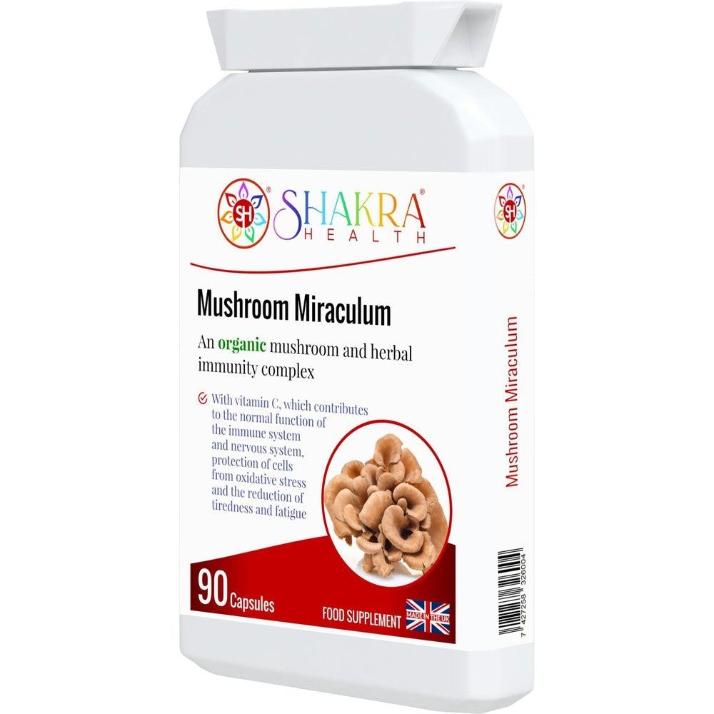 Buy Mushroom Miraculum | Mushroom Complex with Maitake, Reishi, Shiitake, Lion's Mane, Chaga - Mushrooms have always occupied a curious spot in the human psyche. This special complex supports everything from cognitive function, mental well-being and energy levels, to healthy digestion, lower levels of inflammation, protection from oxidative stress and general wellness. at Sacred Remedy Online