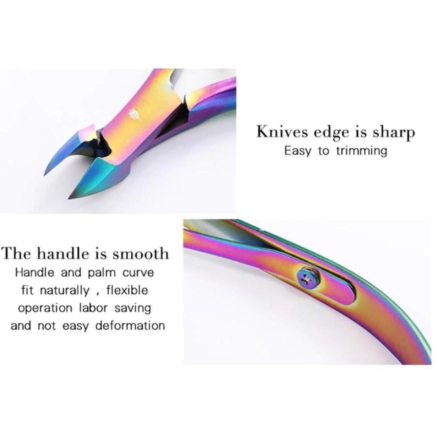 Nail Cuticle Scissors - Steel Rainbow | Pride Collection | Vita Sharks - Great for removing tough cuticles and hangnails. Elevate your manicure routine with the dazzling Steel Rainbow Nail Cuticle Scissors! These high-quality scissors combine functionality with eye-catching style, making them a must-have for any beauty enthusiast. Buy Now at Sacred Remedy