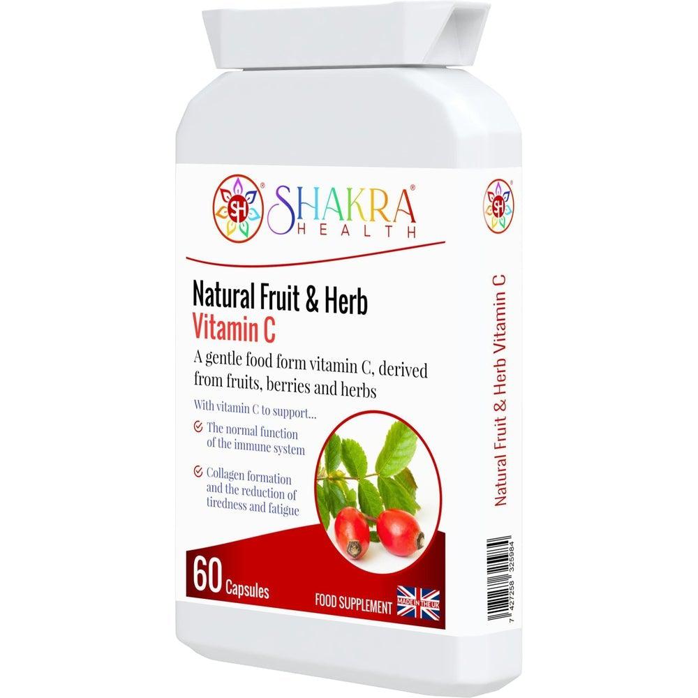 Buy Natural Fruit & Herb Vitamin C | Gentle & Non-Acidic. No Ascorbic Acid - Embrace Whole-Food Power with Natural Fruit & Herb Vitamin C Capsules! The fruit and herb blend provides a rich source of antioxidants that fight free radical damage and support overall health. Packed with antioxidants, vitamins, minerals, bioflavonoids, pectins, essential oils, lycopene, carotenoids & more! at Sacred Remedy Online