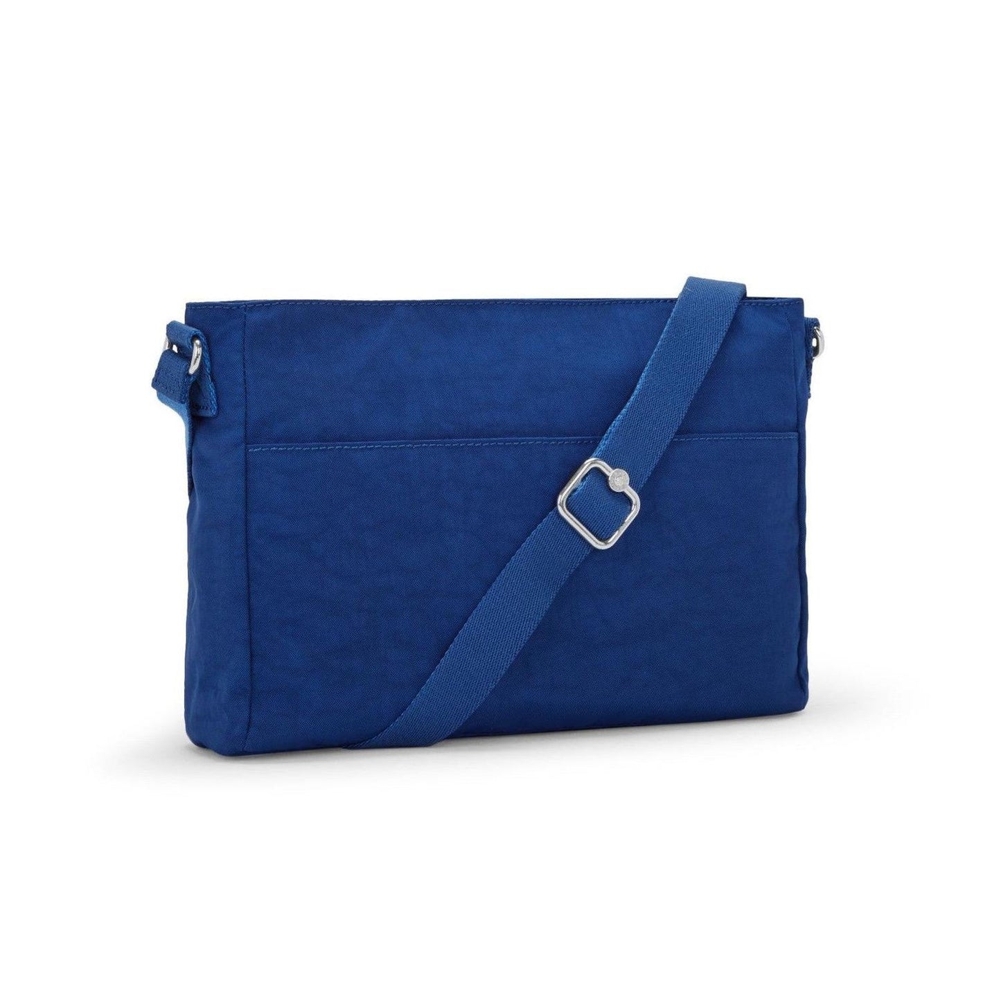 Kipling New Angie Handbag in Deep Sky Blue. Crossbody Bag - This compact crossbody bag boasts a sleek design with a water-repellent, lightweight fabric. With a spacious main compartment, an internal organizer, pockets for your phone, wallet, & pens & external pockets for quick-grab essentials. Perfect for running errands, exploring the city, or jetting off on weekend getaways. Buy Now at Sacred Remedy