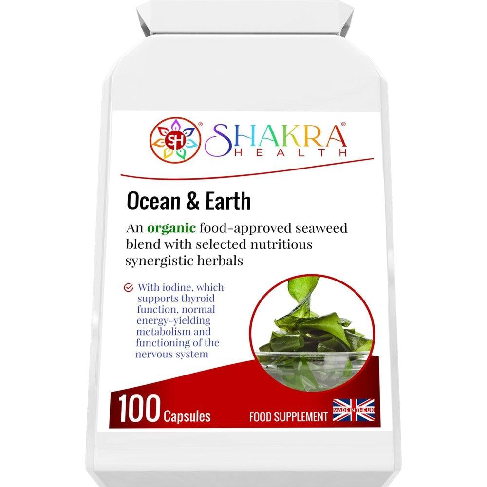 Buy Ocean & Earth | Organic, Alkalising, Detox. Heavy Metal Cleaning of the System. - Unleash the Power of Ocean & Earth in Every Capsule! Ocean & Earth is a powerful all-in-one alkalising, cleansing, detoxification and daily nourishment formula, which combines the best of nutrient-dense foods from both the sea and Earth’s soil. at Sacred Remedy Online