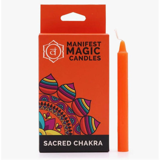 Sacral Chakra: Creativity. 12 Orange Candles for Spells & Meditation - Unleash your inner artist and awaken your creative spirit with Orange Sacral Chakra Candles. These vibrant candles are infused with the energy of the sacral chakra, known to govern creativity, passion, and joy. Buy Now at Sacred Remedy