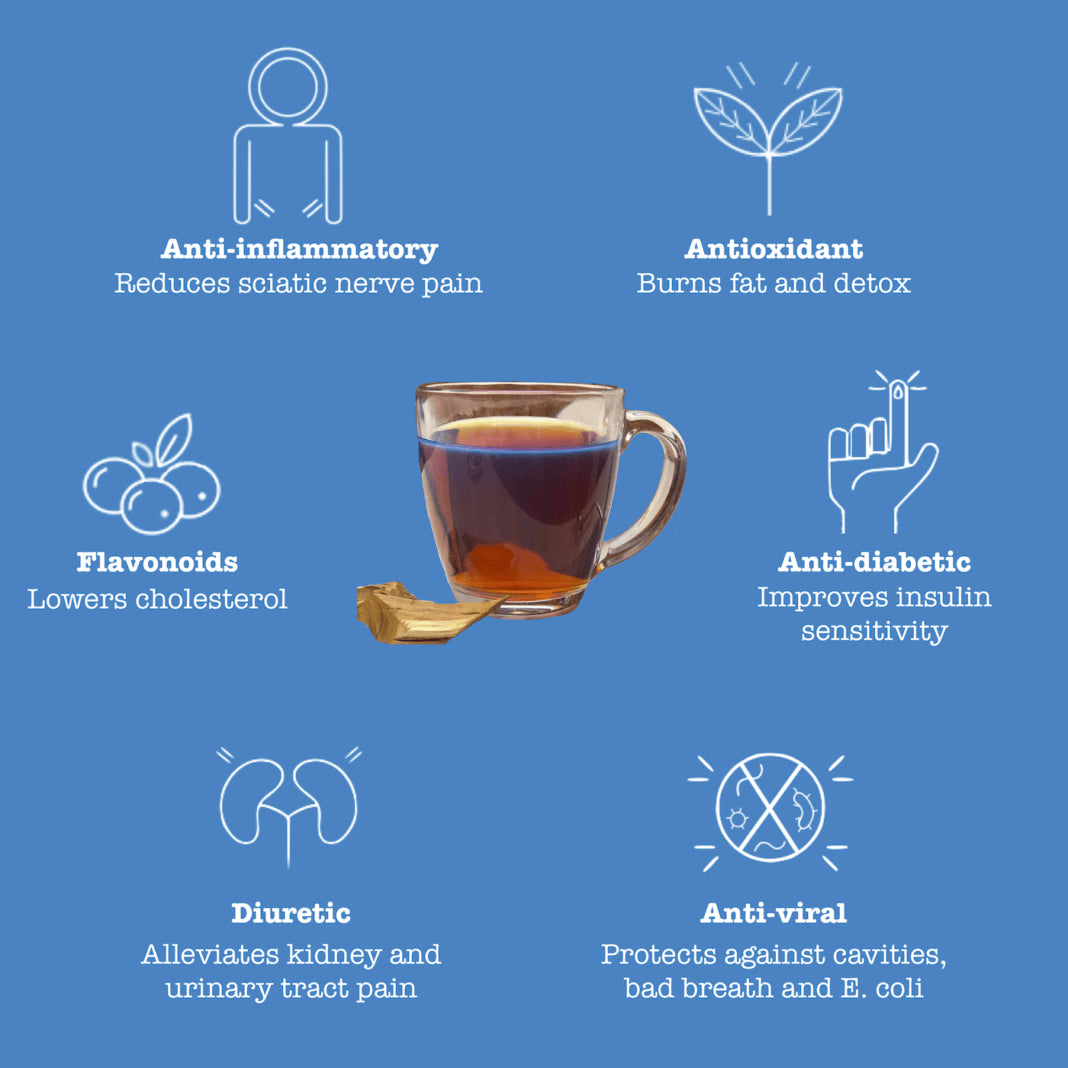 Organic Palo Azul Fluorescent Blue Tea | Kidneywood & Detox - 100% Organic Palo Azul tea bags. Fluorescent blue glow, 8x more antioxidants than green tea. Supports kidney health, detox & alkaline balance. Buy Now at Sacred Remedy