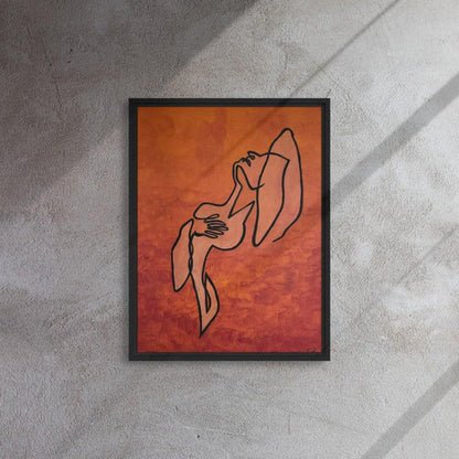 Original "Passion" Contemporary Abstract Canvas Art (10x8") - Original signed "Passion" Acrylic art (10x8"). Unique abstract painting in bold red/orange for vibrant home decor and feminine energy. Buy Now at Sacred Remedy