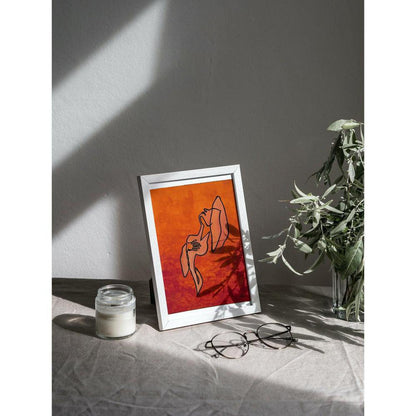 Original "Passion" Contemporary Abstract Canvas Art (10x8") - Original signed "Passion" Acrylic art (10x8"). Unique abstract painting in bold red/orange for vibrant home decor and feminine energy. Buy Now at Sacred Remedy