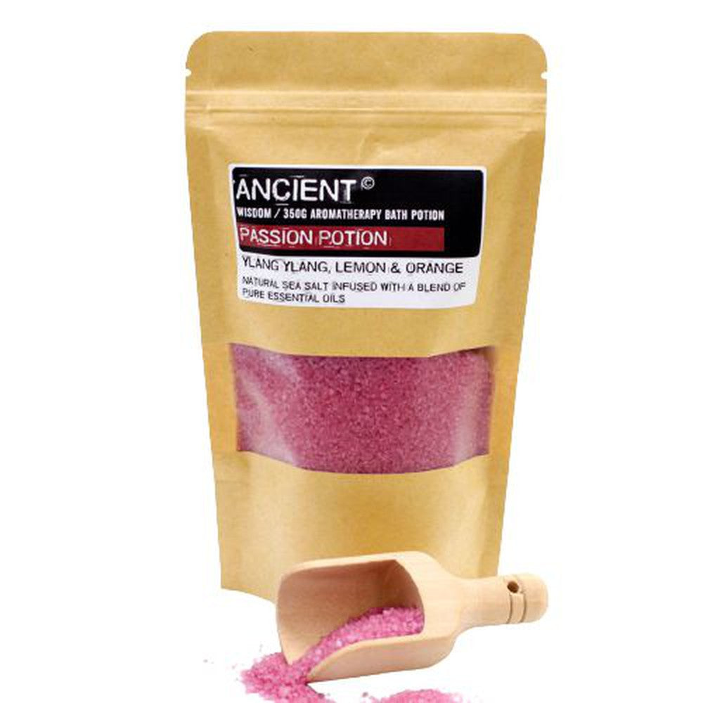 Buy Ignite Your Senses with Passion Potion: Sea Salt Bath Potion! - If you're looking for a way to relieve stress, ease achy muscles, and treat irritated skin, consider taking a sea salt bath. Unwind, rejuvenate, and awaken your senses with Passion Potion: Sea Salt Bath Potion! This luxurious blend of natural ingredients transforms your bath into a multi-dimensional experience. at Sacred Remedy Online