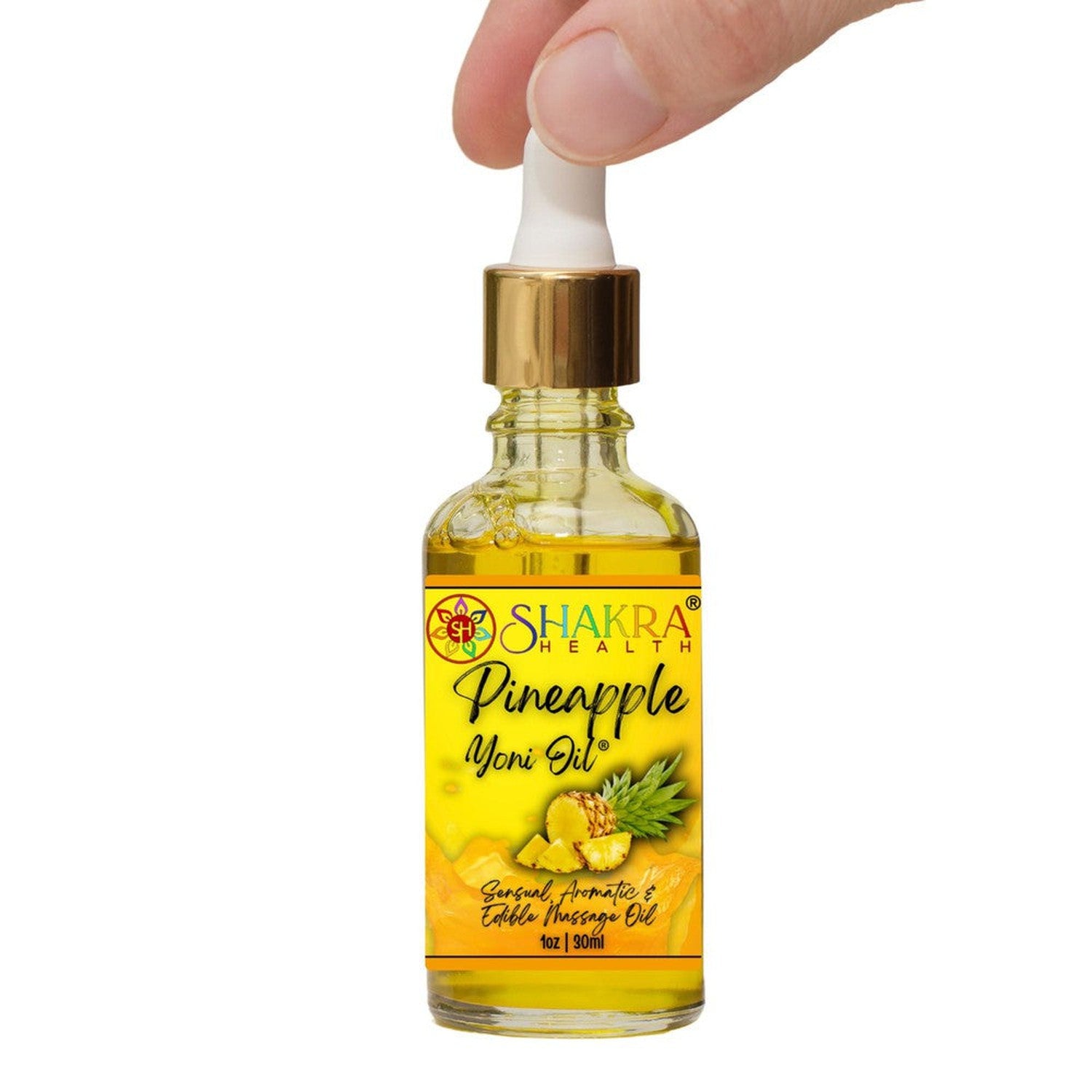 Pineapple Yoni & Body Oil | Edible, pH Balance & Massage - Tropical self-care! This edible, organic Pineapple Yoni & Body Oil is great for intimate comfort, massage, beards, and skin hydration. Vegan & ethical. Buy Now at Sacred Remedy