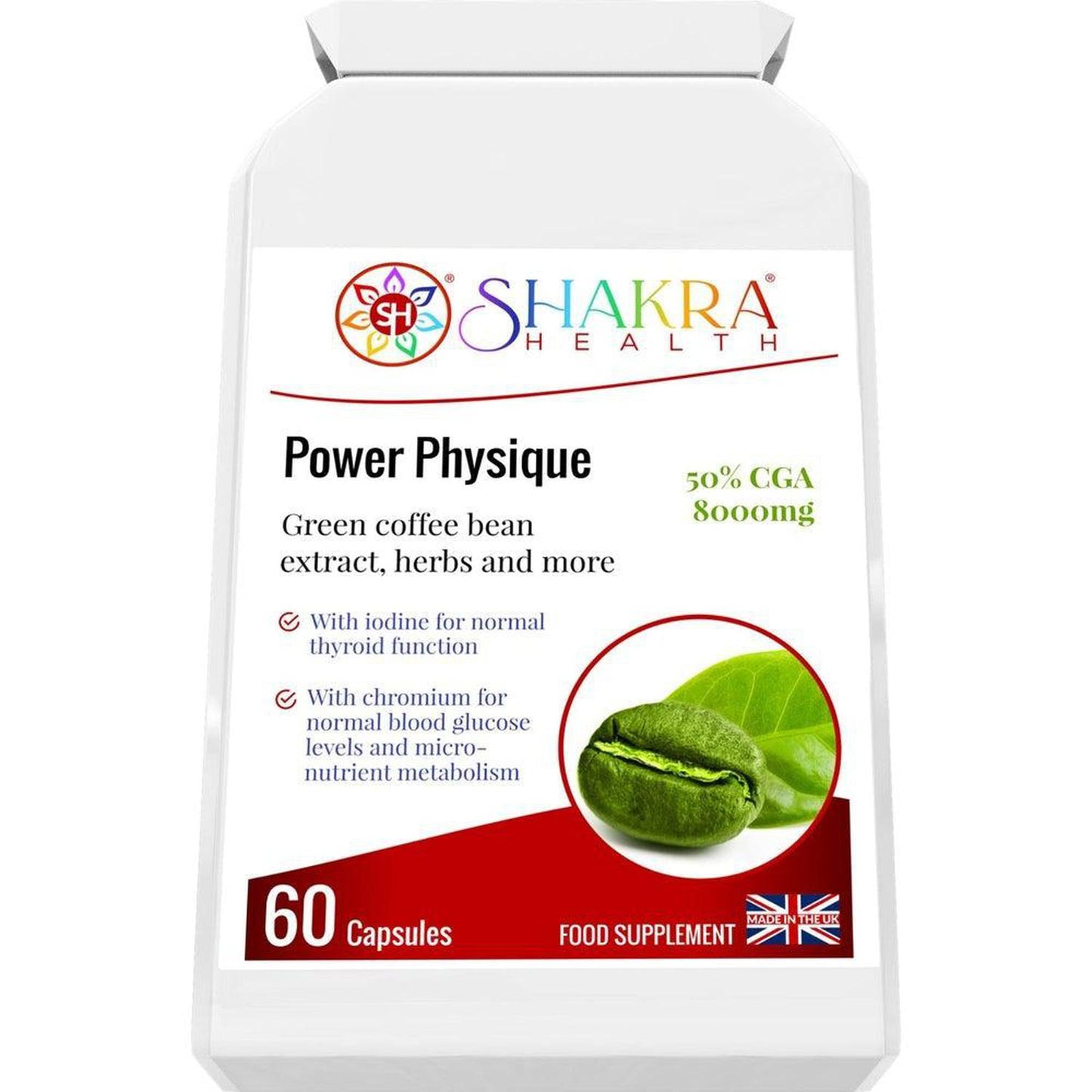 Power Physique | Unique Green Coffee Bean, High Strength Natural SIimming & Energy Formula - A high-strength, natural sIimming formula. It contains green coffee bean (8000mg) derived from "raw" unroasted coffee beans and provides 50% chlorogenic acid (CGA). Supports appetite control, reduces cravings, increases fat burning and thereby promotes weight reduction. Buy Now at Sacred Remedy