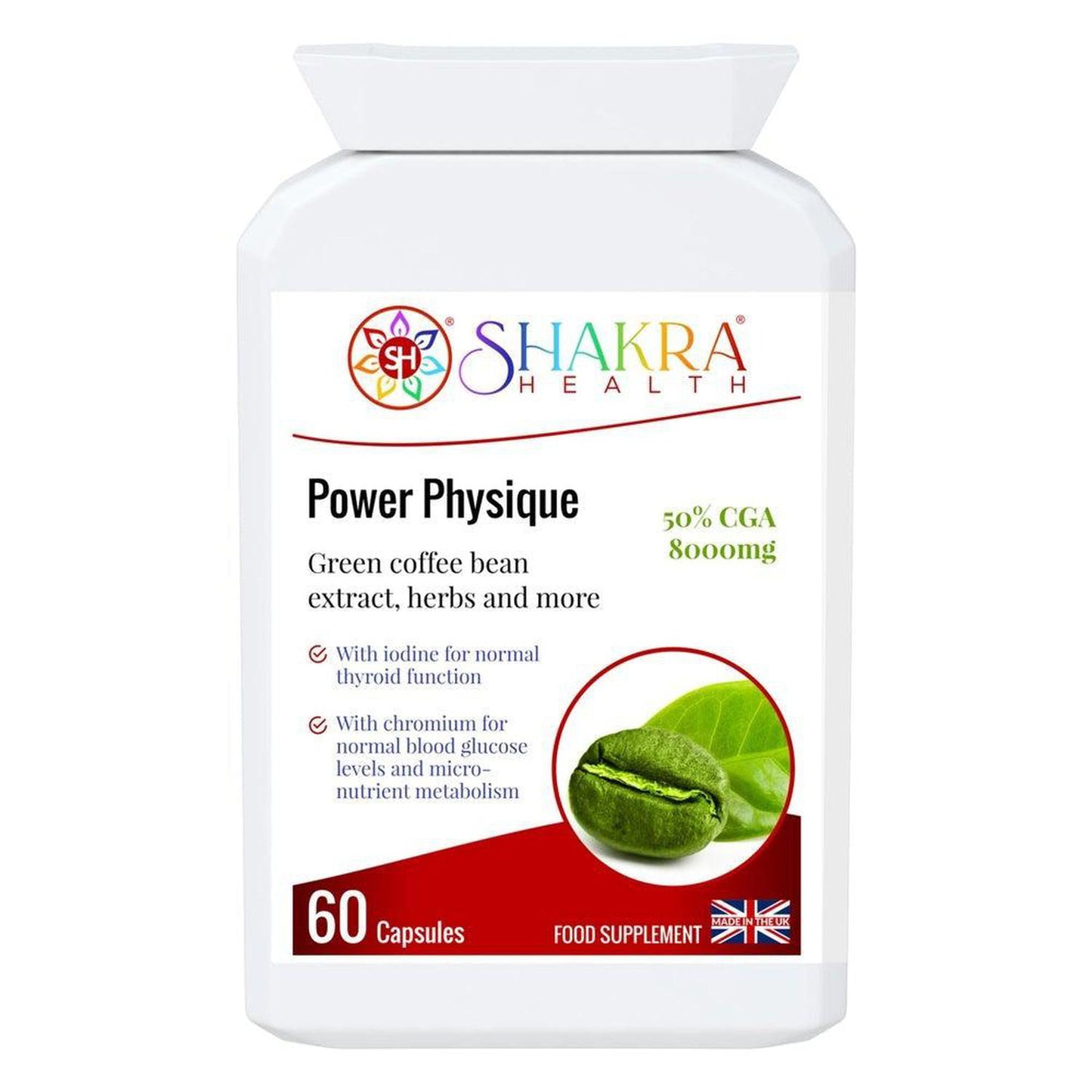 Power Physique | Unique Green Coffee Bean, High Strength Natural SIimming & Energy Formula - A high-strength, natural sIimming formula. It contains green coffee bean (8000mg) derived from "raw" unroasted coffee beans and provides 50% chlorogenic acid (CGA). Supports appetite control, reduces cravings, increases fat burning and thereby promotes weight reduction. Buy Now at Sacred Remedy