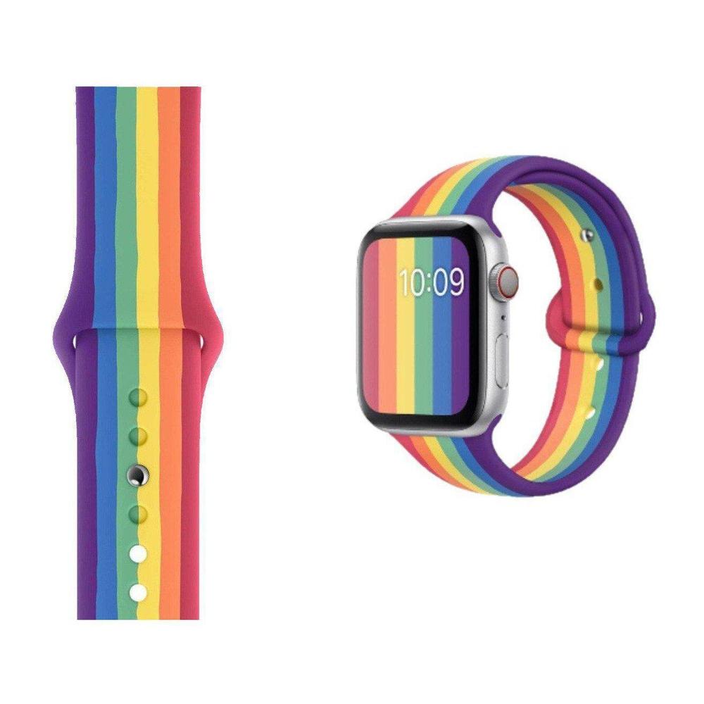 Buy Pride Edition Silicone Band Replacement Strap for Apple Watch - Show your colors with a stylish and comfortable replacement silicone Apple Watch band in the iconic Pride design. This soft, durable strap is perfect for everyday wear and makes a bold statement in support of LGBTQ+ equality. at Sacred Remedy Online