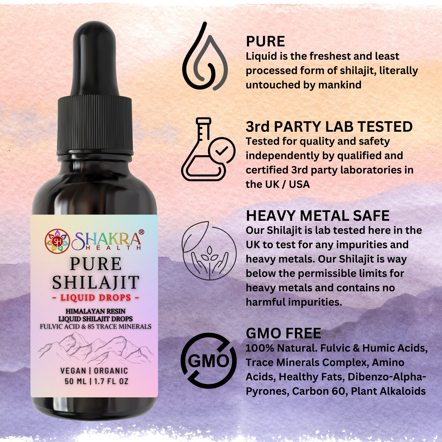 Buy Pure Himalayan Shilajit Liquid Drops Natural Trace Minerals & Fulvic Acid Complex - Discover powerful health benefits with Pure Himalayan Shilajit Liquid Drops! Bursting with essential nutrients for metabolism, energy, and wellbeing, this natural supplement is your secret to optimal health. Unleash your potential, take the challenge, and feel the power of Shilajit! at Sacred Remedy Online