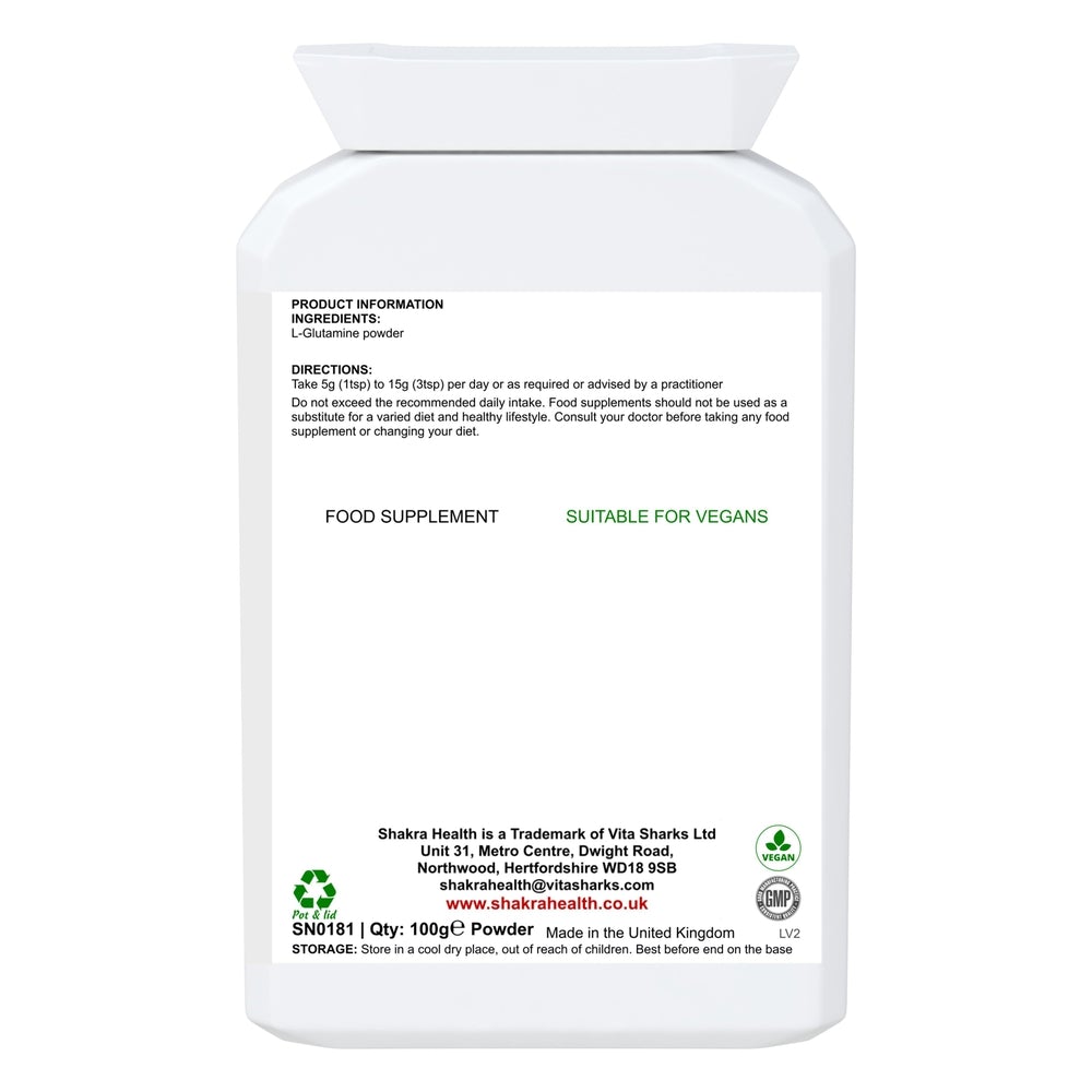 Buy Pure L-Glutamine Amino Acid Powder, Supports Management of Uric Acid - Support your fitness goals with Pure L-Glutamine Powder. L-Glutamine is an amino acid that contributes to muscle growth and repair. at Sacred Remedy Online