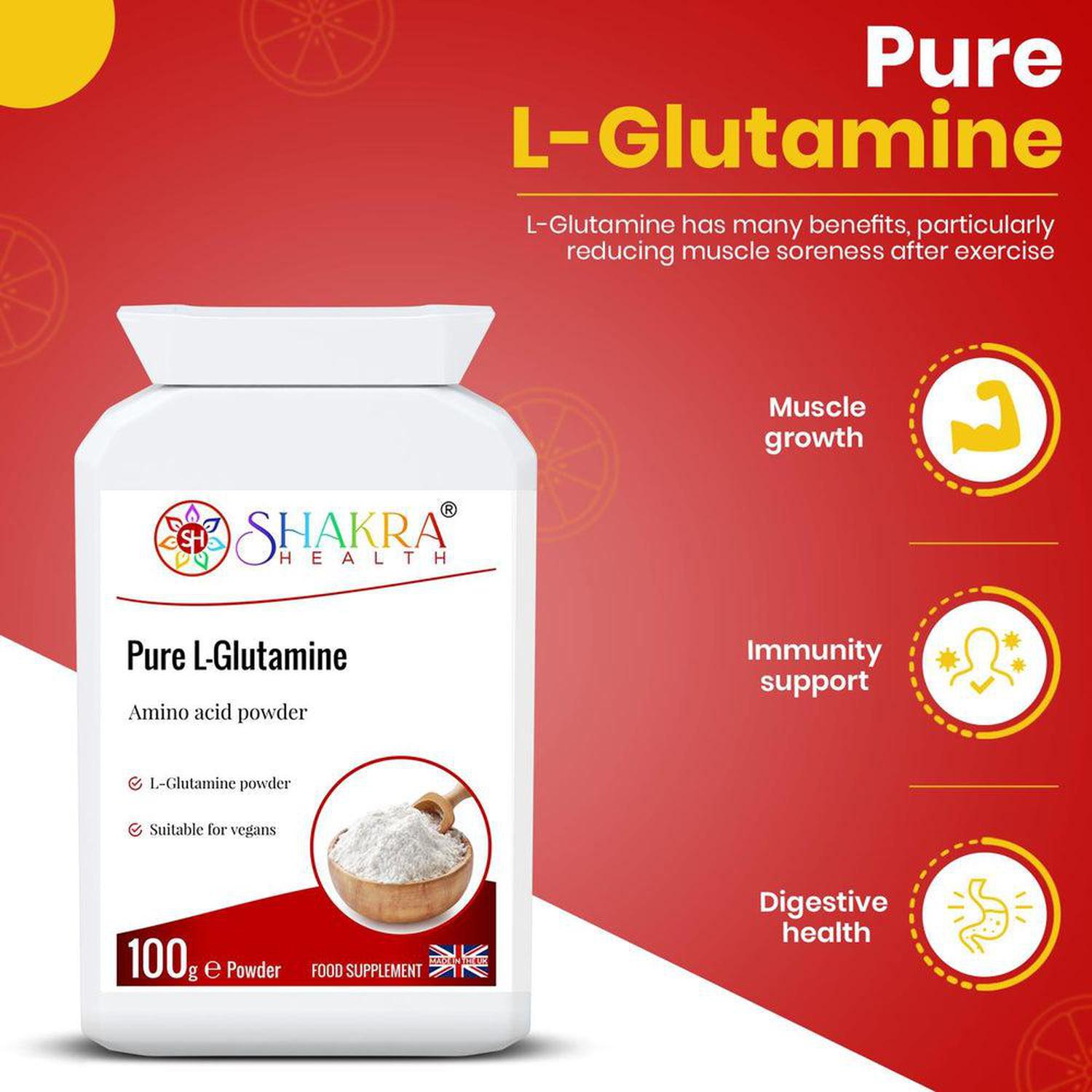 Pure L-Glutamine Powder for Muscle Recovery, Uric Acid - Boost muscle recovery, support immune health, and strengthen your gut lining with Pure L-Glutamine amino acid powder. A potent wellness essential! Buy Now at Sacred Remedy