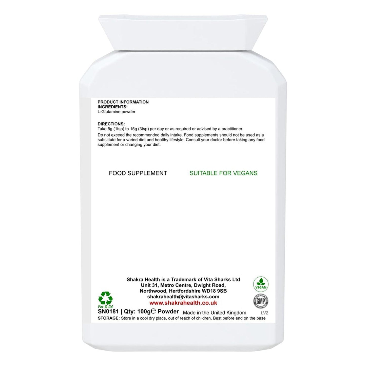 Pure L-Glutamine Amino Acid Powder, Supports Management of Uric Acid - Support your fitness goals with Pure L-Glutamine Powder. L-Glutamine is an amino acid that contributes to muscle growth and repair. Buy Now at Sacred Remedy