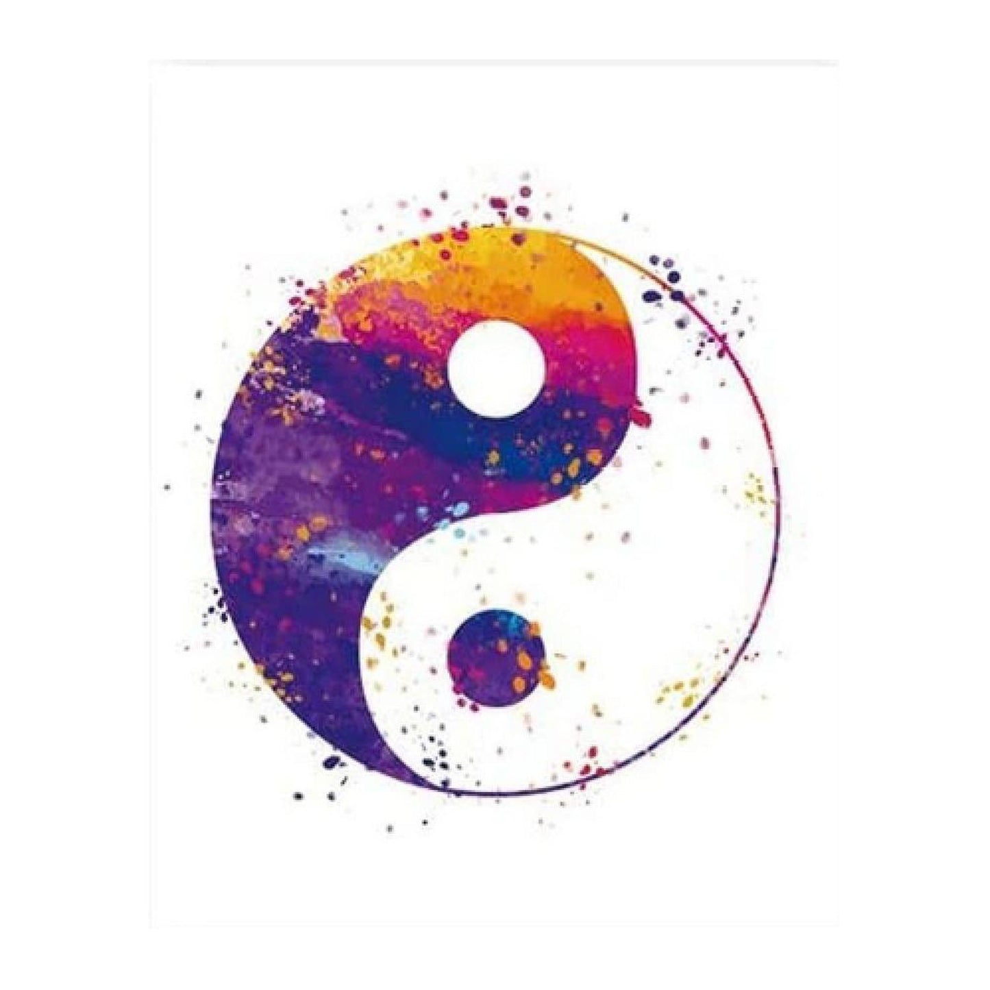 Purple Yin Yang Painting Print on Canvas | Artwork - Embrace the power of duality with a captivating Purple Yin Yang symbol! This timeless symbol goes beyond aesthetics, representing the interconnectedness of opposing forces in the universe. Buy Now at Sacred Remedy