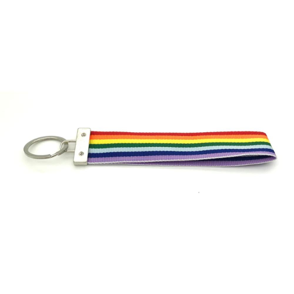 Buy Rainbow Nylon Keyring | Pride Accessories - Showcase your individuality or celebrate love and equality with this vibrant Rainbow Nylon Keyring! This eye-catching accessory is the perfect way to Express Yourself: Bright rainbow colors add a touch of fun and personality to your keys. Show your LGBTQ+ pride with a symbol of inclusivity and acceptance. at Sacred Remedy Online