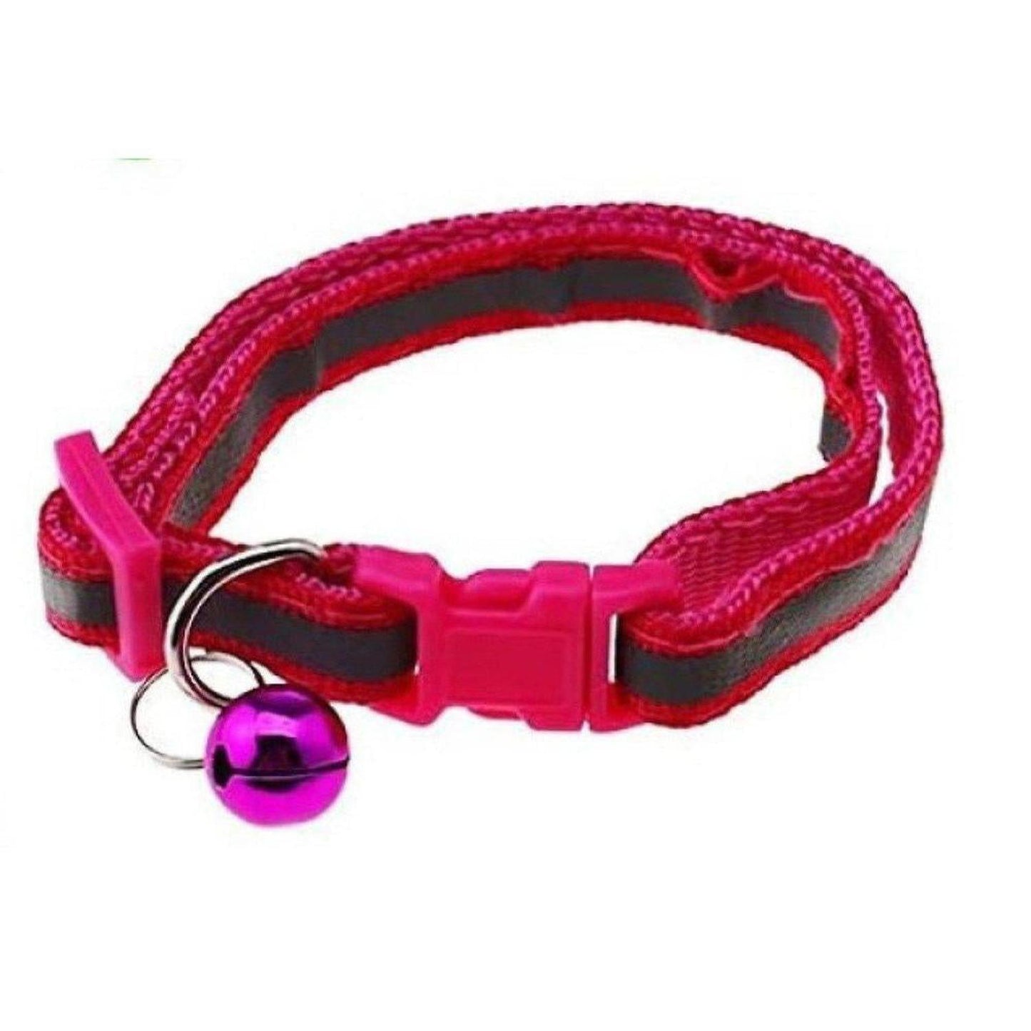 Reflective Small Animal / Kitten / Cat / Puppy Collar with Bell - The gloss reflective collar ensures that your pet is seen in the dark with car headlights. Designed with safety in mind it incorporates a break away buckle to enable your animal to get free if caught on an object. Buy Now at Sacred Remedy