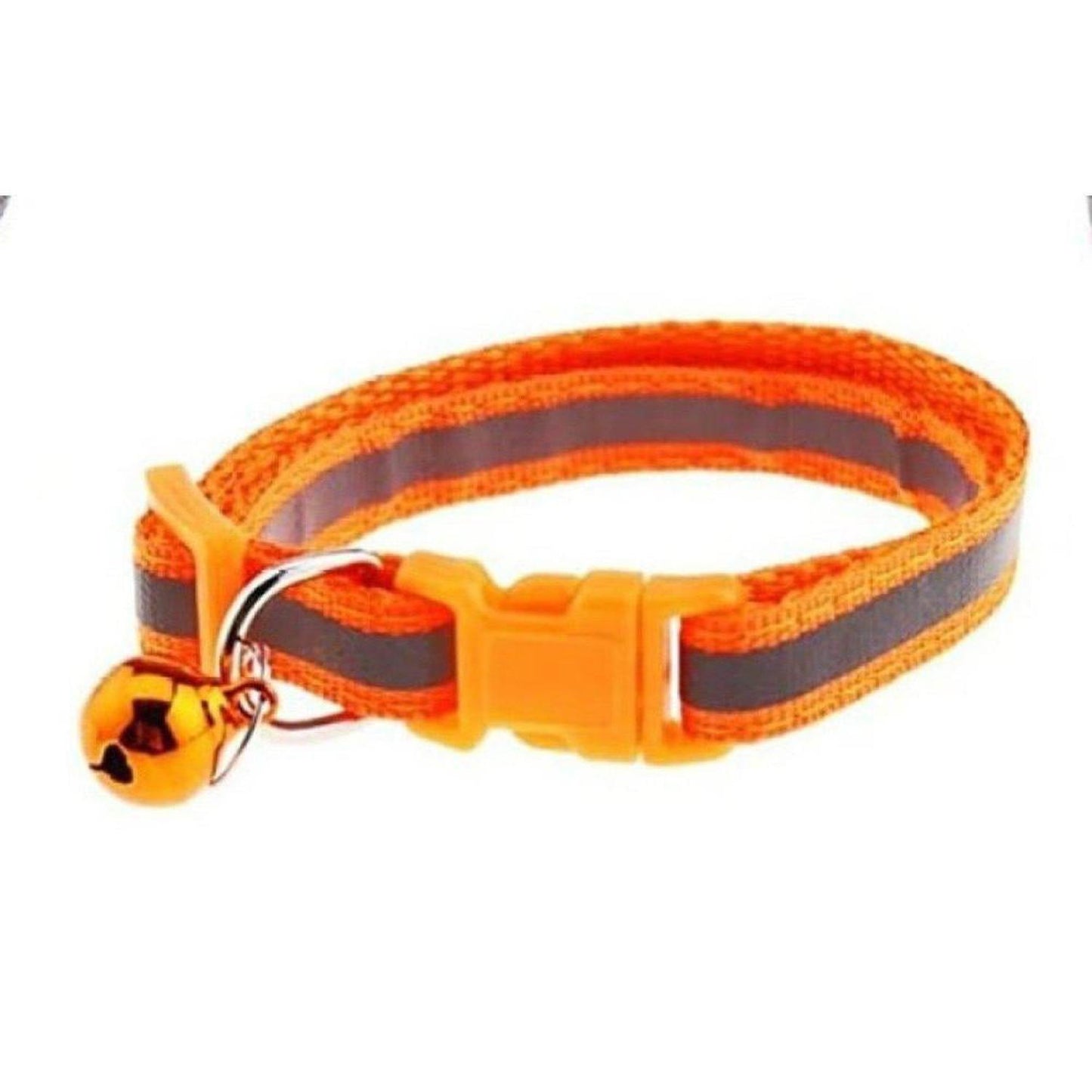 Reflective Small Animal / Kitten / Cat / Puppy Collar with Bell - The gloss reflective collar ensures that your pet is seen in the dark with car headlights. Designed with safety in mind it incorporates a break away buckle to enable your animal to get free if caught on an object. Buy Now at Sacred Remedy