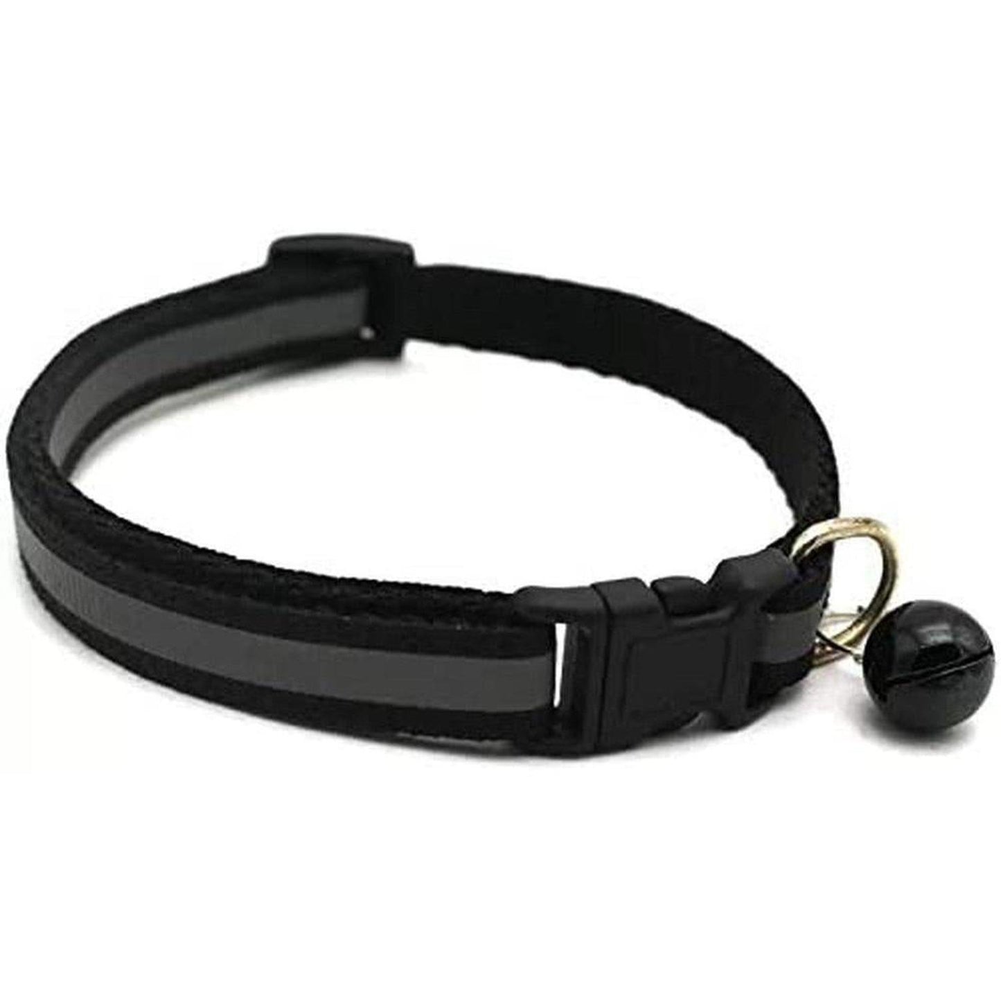 Reflective Small Animal / Kitten / Cat / Puppy Collar with Bell - The gloss reflective collar ensures that your pet is seen in the dark with car headlights. Designed with safety in mind it incorporates a break away buckle to enable your animal to get free if caught on an object. Buy Now at Sacred Remedy