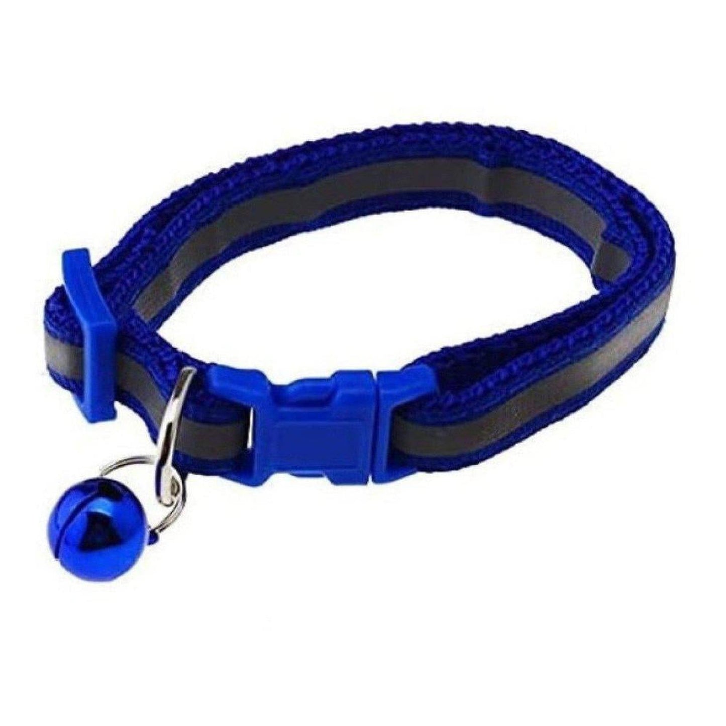 Reflective Small Animal / Kitten / Cat / Puppy Collar with Bell - The gloss reflective collar ensures that your pet is seen in the dark with car headlights. Designed with safety in mind it incorporates a break away buckle to enable your animal to get free if caught on an object. Buy Now at Sacred Remedy