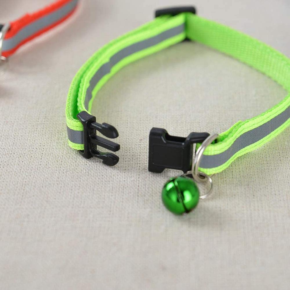 Buy Reflective Small Animal / Kitten / Cat / Puppy Collar with Bell - The gloss reflective collar ensures that your pet is seen in the dark with car headlights. Designed with safety in mind it incorporates a break away buckle to enable your animal to get free if caught on an object. at Sacred Remedy Online