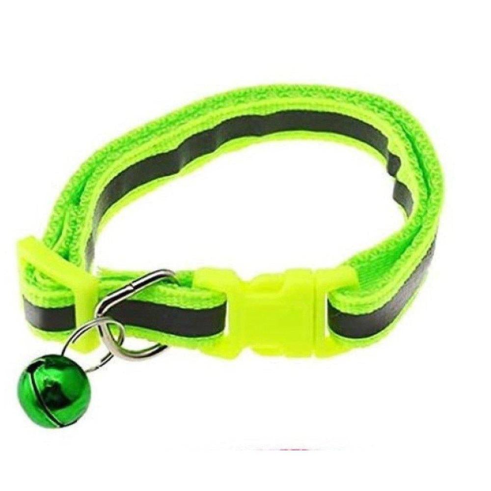 Buy Reflective Small Animal / Kitten / Cat / Puppy Collar with Bell - The gloss reflective collar ensures that your pet is seen in the dark with car headlights. Designed with safety in mind it incorporates a break away buckle to enable your animal to get free if caught on an object. at Sacred Remedy Online