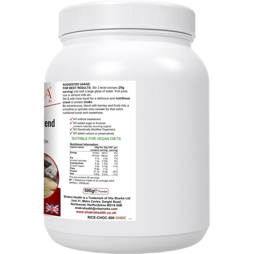 Buy Rice Rituals: Chocolate Flavour Rice Protein Blend with Green Tea - Fuel your active lifestyle with Rice Rituals: Protein Blend, a delicious and convenient way to boost your daily protein intake. This plant-based protein powder is packed with benefits for athletes, fitness enthusiasts, and anyone seeking a healthy dietary upgrade. at Sacred Remedy Online