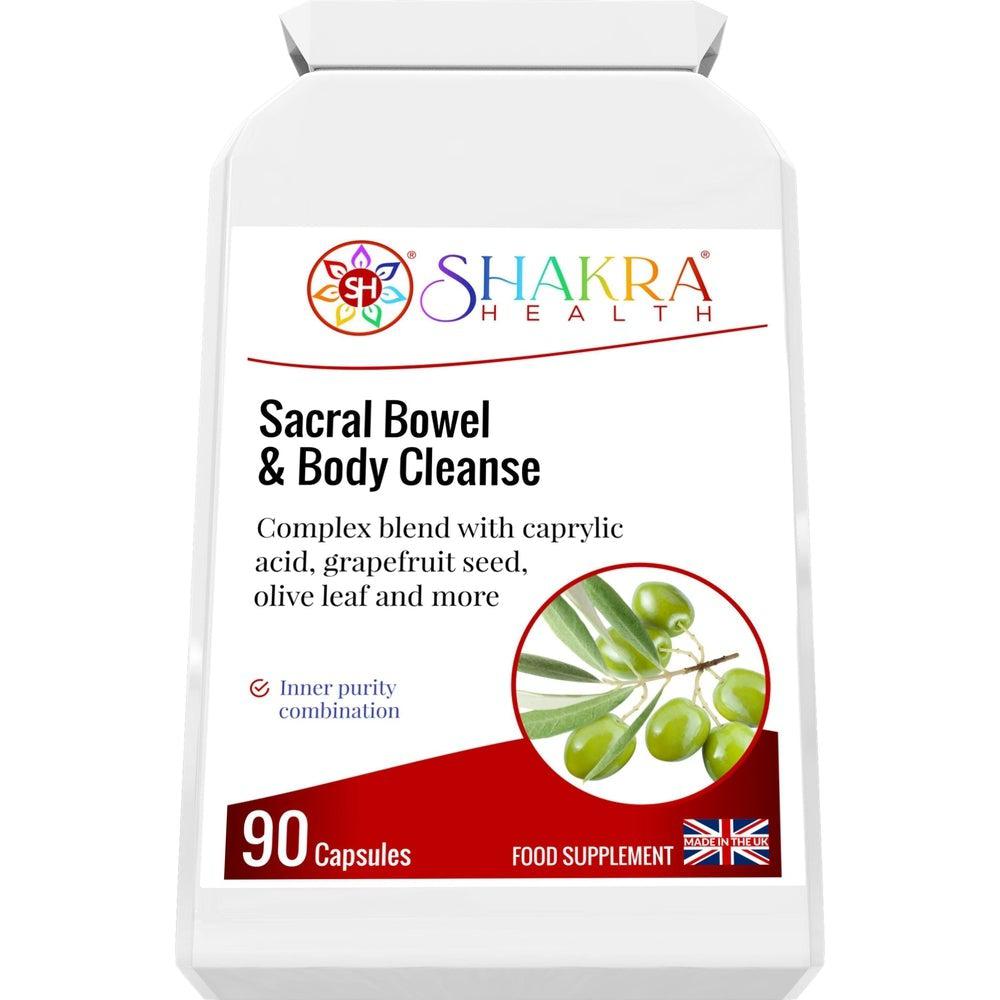 Buy Sacral Bowel & Body Cleanse | Gastrointestinal Cleanse & Protect - A broad-spectrum gastrointestinal cleanse & detoxification formula, to support a balanced lower digestive tract & protect against internal parasites, worms & other harmful micro-organisms. It contains a range of tried & tested herbs and concentrated foods to support digestive tract health, in easy-to-take capsule form. at Sacred Remedy Online