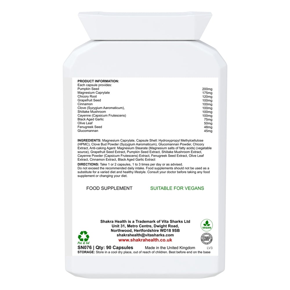 Buy Sacral Bowel & Body Cleanse | Gastrointestinal Cleanse & Protect - A broad-spectrum gastrointestinal cleanse & detoxification formula, to support a balanced lower digestive tract & protect against internal parasites, worms & other harmful micro-organisms. It contains a range of tried & tested herbs and concentrated foods to support digestive tract health, in easy-to-take capsule form. at Sacred Remedy Online