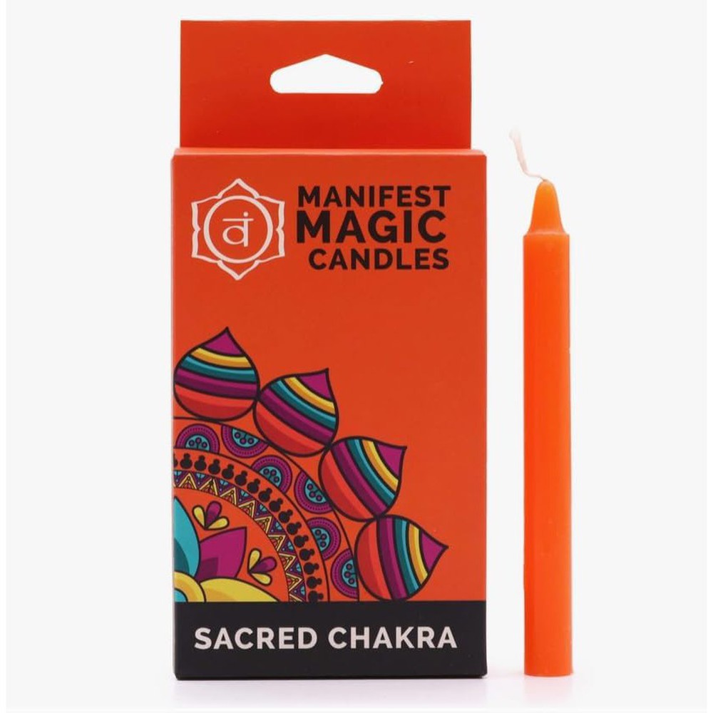 Buy Sacral Chakra: Creativity. 12 Orange Candles for Spells & Meditation - Unleash your inner artist and awaken your creative spirit with Orange Sacral Chakra Candles. These vibrant candles are infused with the energy of the sacral chakra, known to govern creativity, passion, and joy. at Sacred Remedy Online