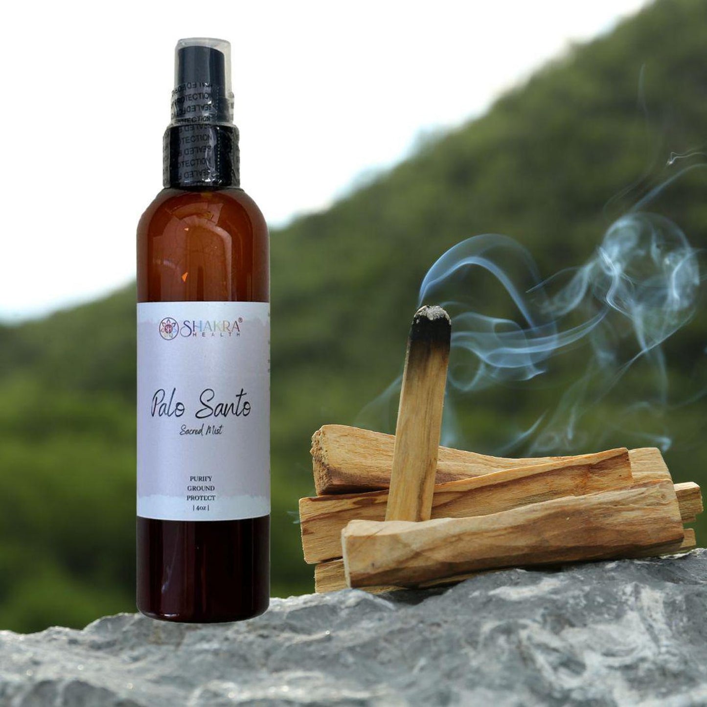 Sacred Mist Palo Santo Smudge Spray (Holy Wood) Liquid Incense - Sensitive to smoke? We have the answer.. Palo Santo Smoke Free Smudge Spray to Purify + Protect Cleanse & Protect mist spray, because it's not always appropriate to use a true burning smoke smudge, whether it's a location where naked flames would be dangerous or not permitted, being around people who are sensitive to smoke in the air or simply due to time limitations. Our mist spray smudge is a use anywhere alternative to traditional smoke smu