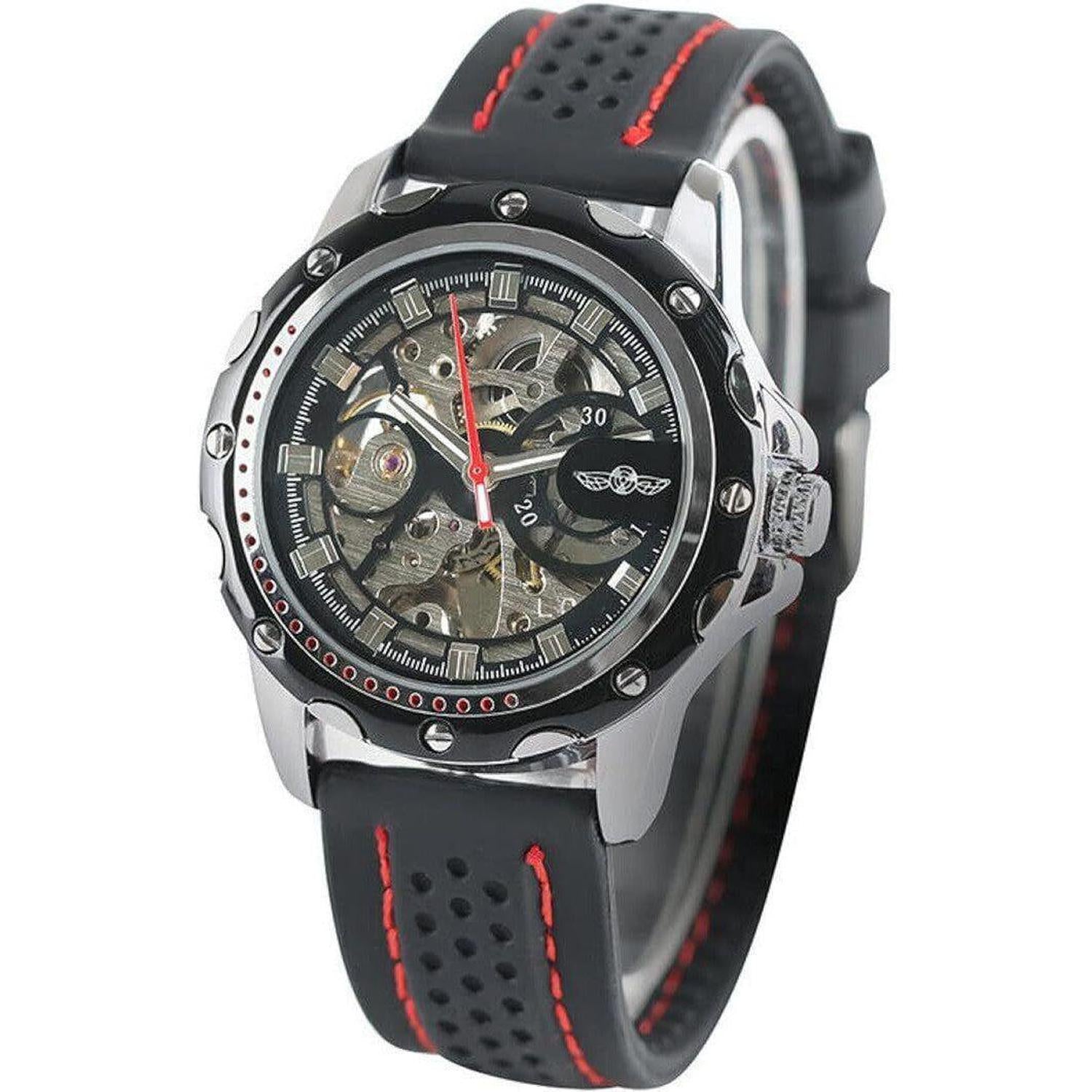 Mens Luxury Skeleton Watch | Automatic Mechanical Sport - Shop this Mens Automatic Mechanical Skeleton Watch. Features luminous hands, 3ATM water resistance, and luxury sport design. Perfect gift for Father or Brother. Buy Now at Sacred Remedy