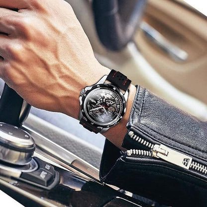 Mens Luxury Skeleton Watch | Automatic Mechanical Sport - Shop this Mens Automatic Mechanical Skeleton Watch. Features luminous hands, 3ATM water resistance, and luxury sport design. Perfect gift for Father or Brother. Buy Now at Sacred Remedy