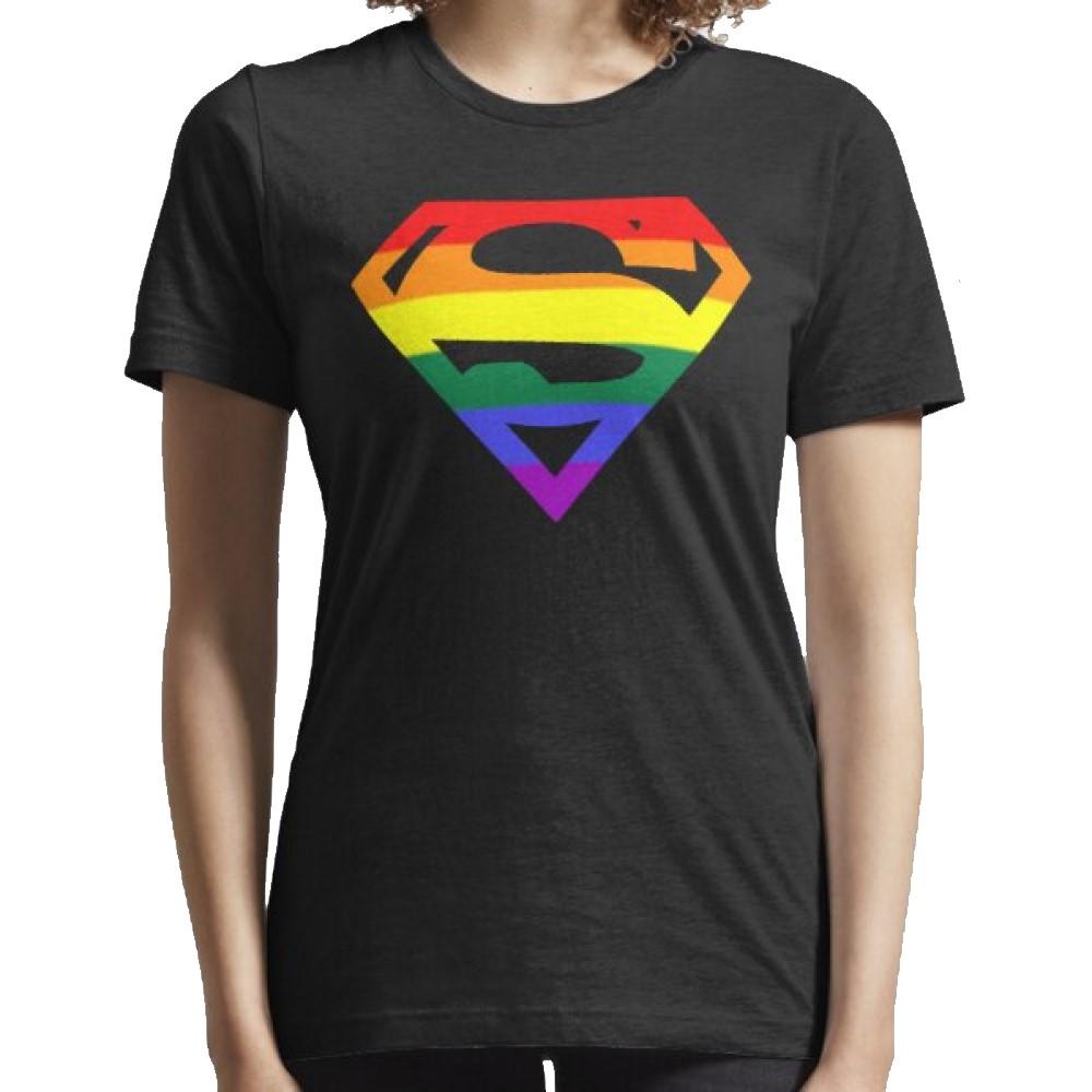 Buy 'Supergay' Superman LGBTQ+ Pride Unisex T-Shirt Equality Rainbow - Rep your pride in style with the bold "Supergay | LGBTQ+" T-Shirt! This comfortable tee is perfect for everyday wear or showing off your vibrant personality at Pride events. Made from high-quality, soft fabric, it's designed for all genders and identities. at Sacred Remedy Online