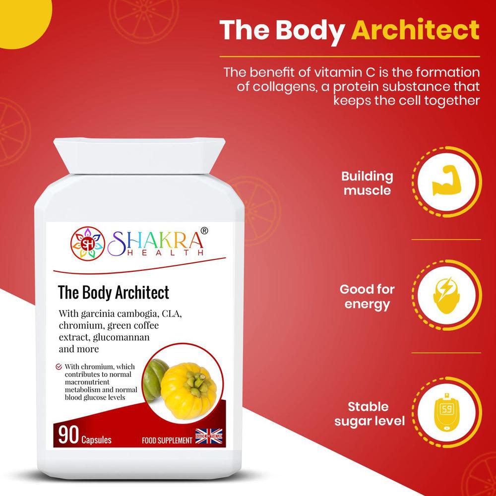 Buy The Body Architect | Use your Metabolism, not a Diet. Slimmer's Complex Support Formula - The Body Architect Slimmer's Complex Support Formula helps optimize metabolism and support weight management goals. This natural supplement is designed to complement a healthy lifestyle and balanced diet, promoting overall well-being. at Sacred Remedy Online