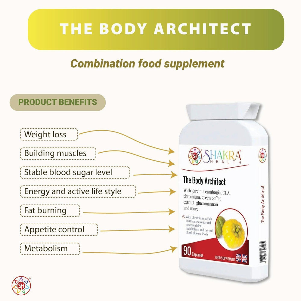 Buy The Body Architect | Use your Metabolism, not a Diet. Slimmer's Complex Support Formula - The Body Architect Slimmer's Complex Support Formula helps optimize metabolism and support weight management goals. This natural supplement is designed to complement a healthy lifestyle and balanced diet, promoting overall well-being. at Sacred Remedy Online