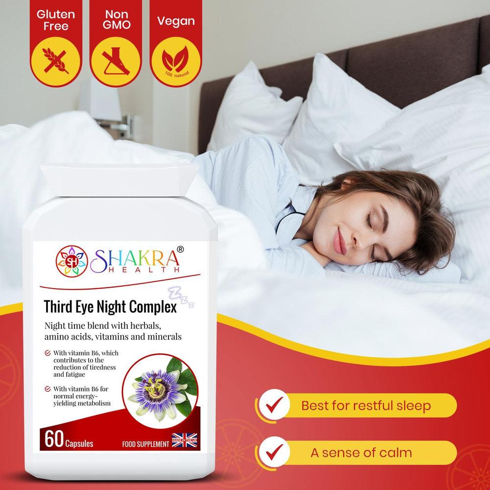 Buy Third Eye Night Complex | Enlightening Sleep Support Supplement with Natural Ingredients - Third Eye Night Complex may help promote relaxation and support a restful sleep experience when used as part of your daily night time routine. at Sacred Remedy Online