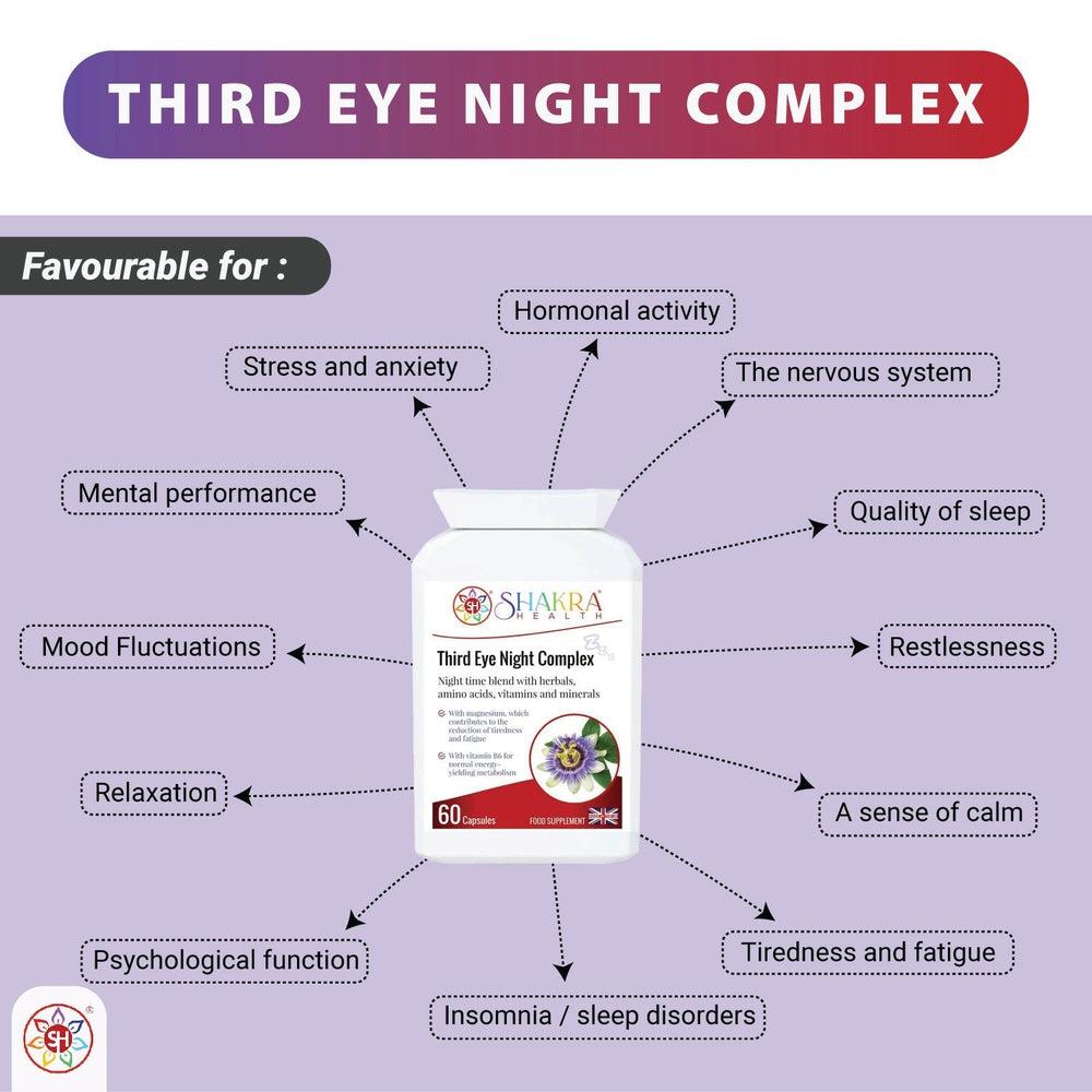 Buy Third Eye Night Complex | Enlightening Sleep Support Supplement with Natural Ingredients - Third Eye Night Complex may help promote relaxation and support a restful sleep experience when used as part of your daily night time routine. at Sacred Remedy Online